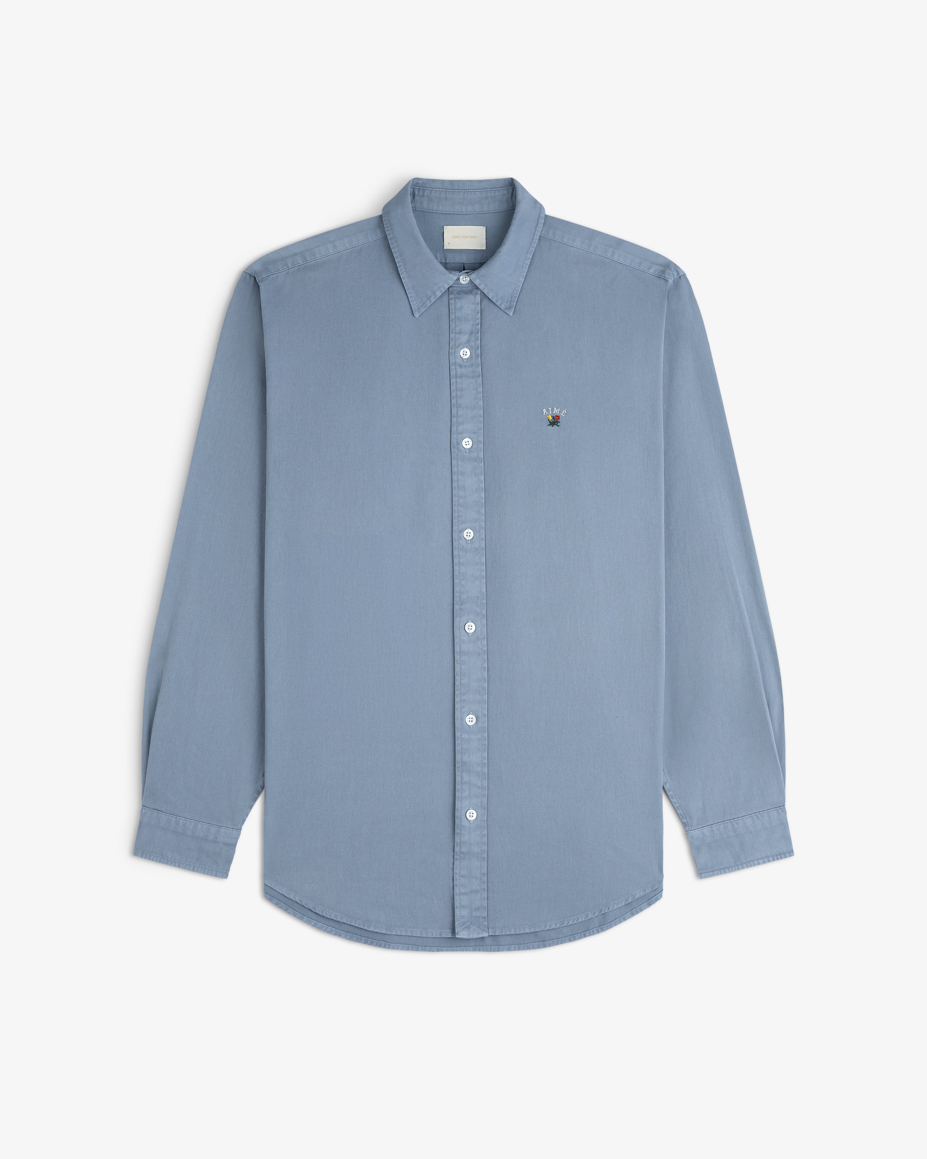 aim-leon-dore-garment-dyed-leon-overshirt-blau image 2
