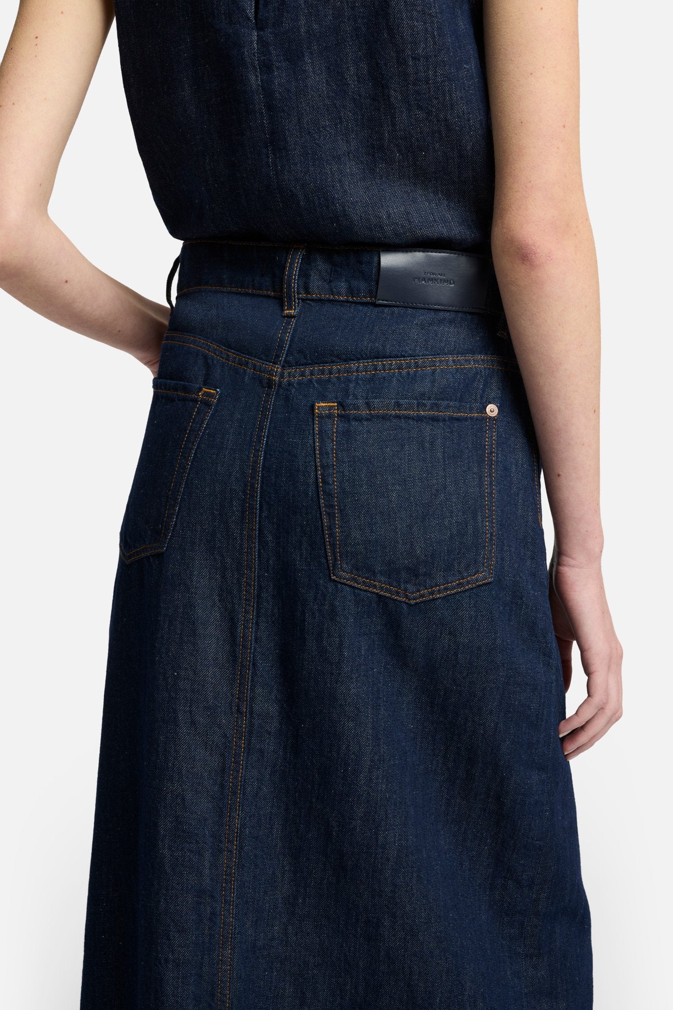 7-for-all-mankind-indigo-linen-calla-maxirock-blueberry-damen image 4