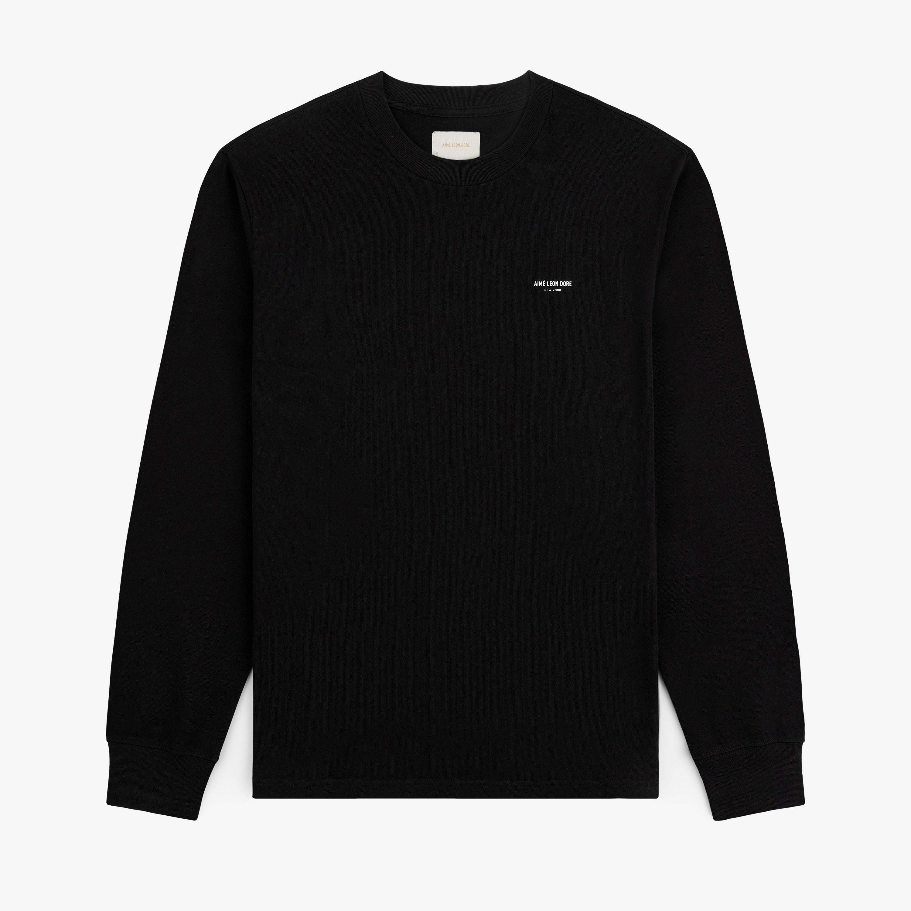 aim-leon-dore-long-sleeve-micro-logo-tee-schwarz image 1