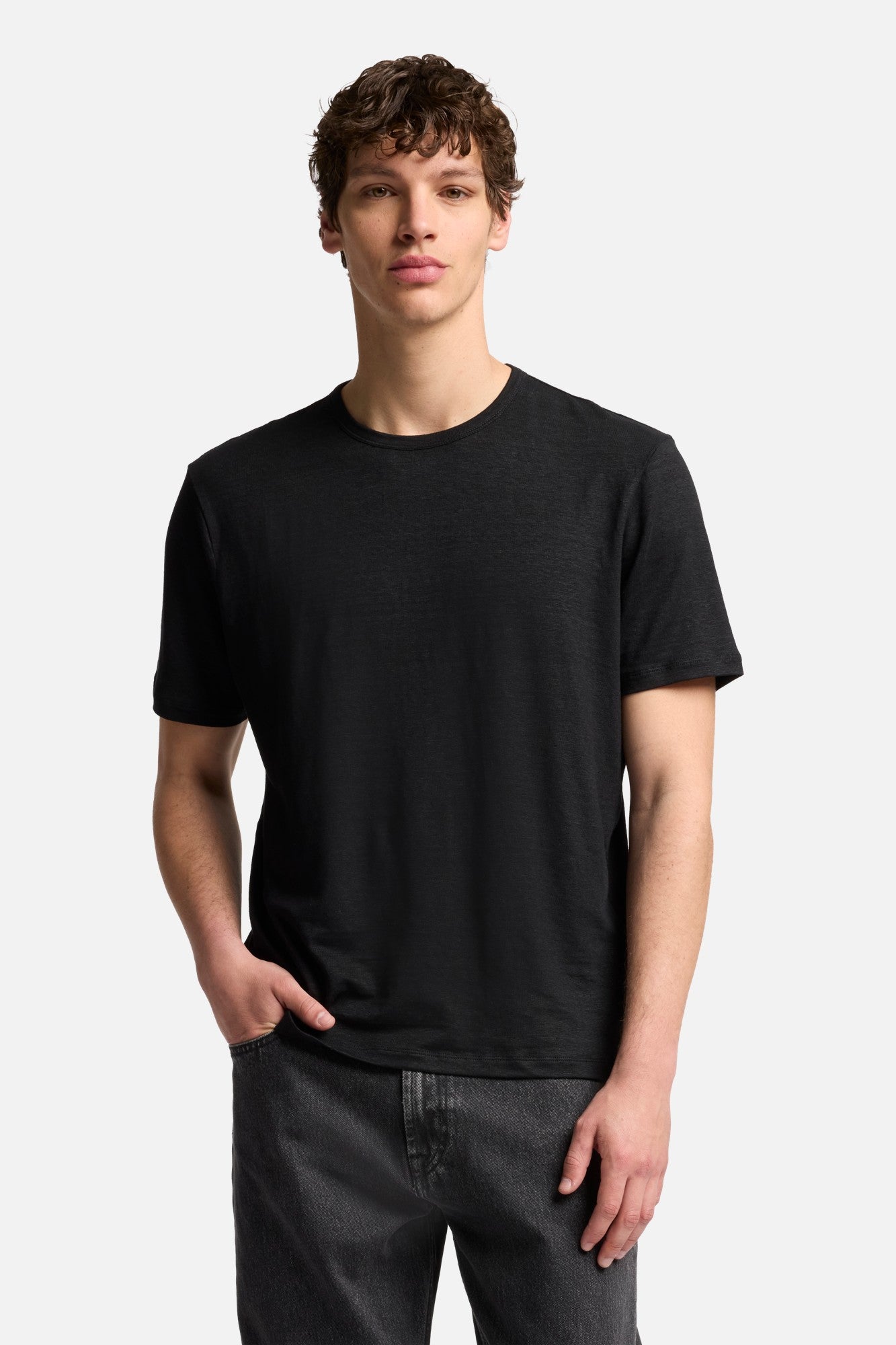 7-for-all-mankind-linen-tee-black-herren-t-shirt image 3