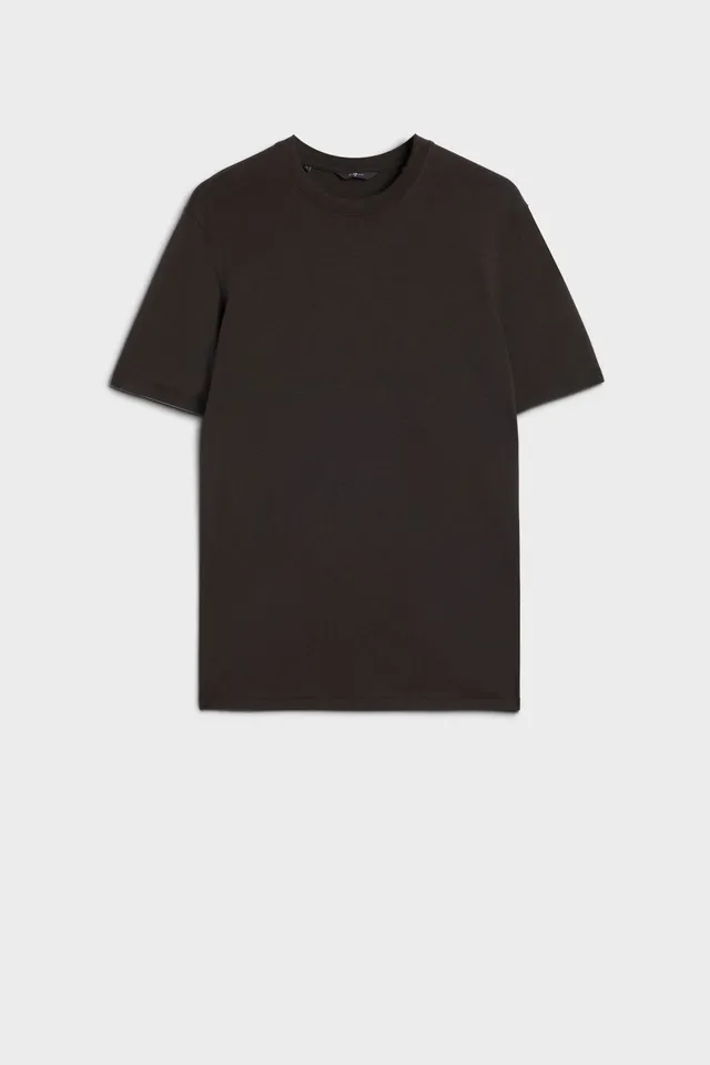 7-for-all-mankind-crewneck-tee-herren-t-shirt-lyocell-espresso image 1