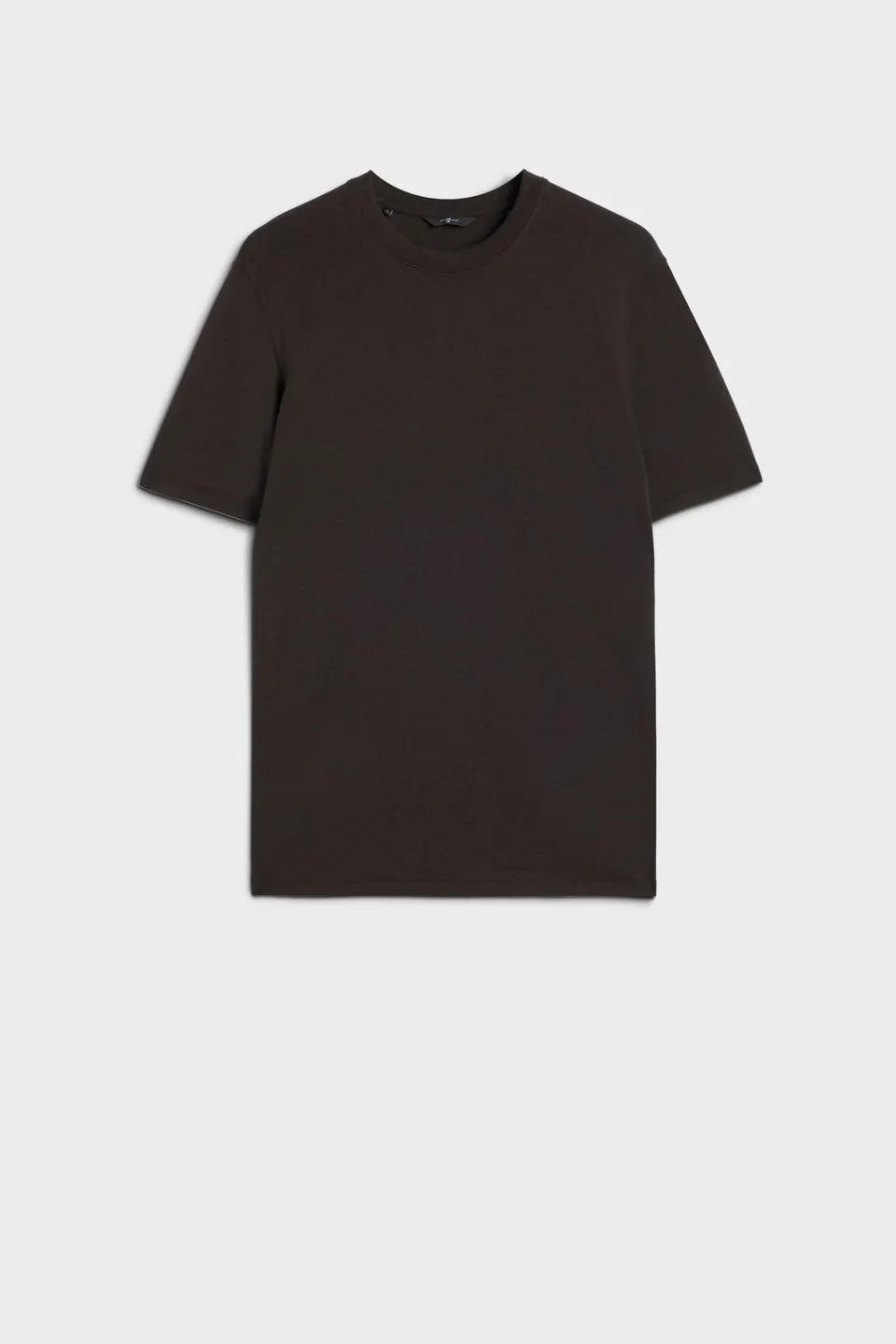 7-for-all-mankind-crewneck-tee-herren-t-shirt-lyocell-espresso image 1
