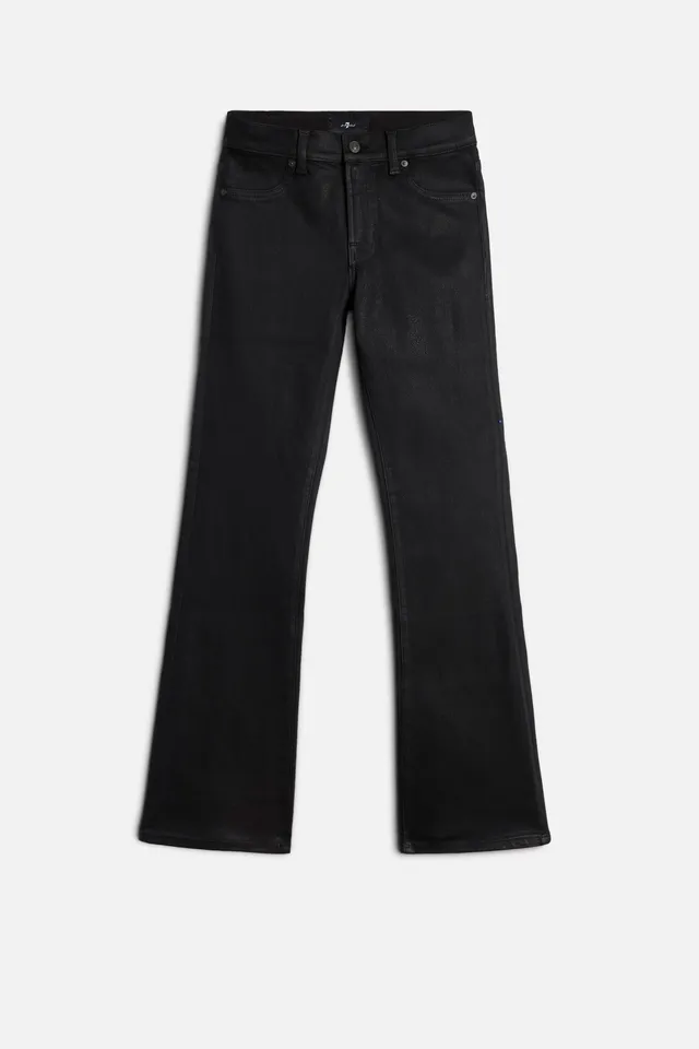7-for-all-mankind-tailorless-coated-bootcut-black-jeans image 1