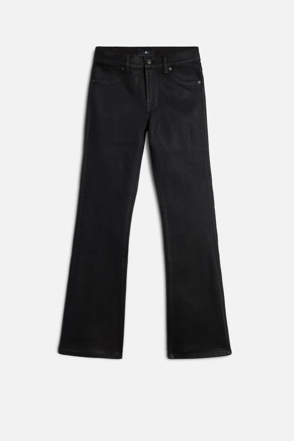 7-for-all-mankind-tailorless-coated-bootcut-black-jeans image 1