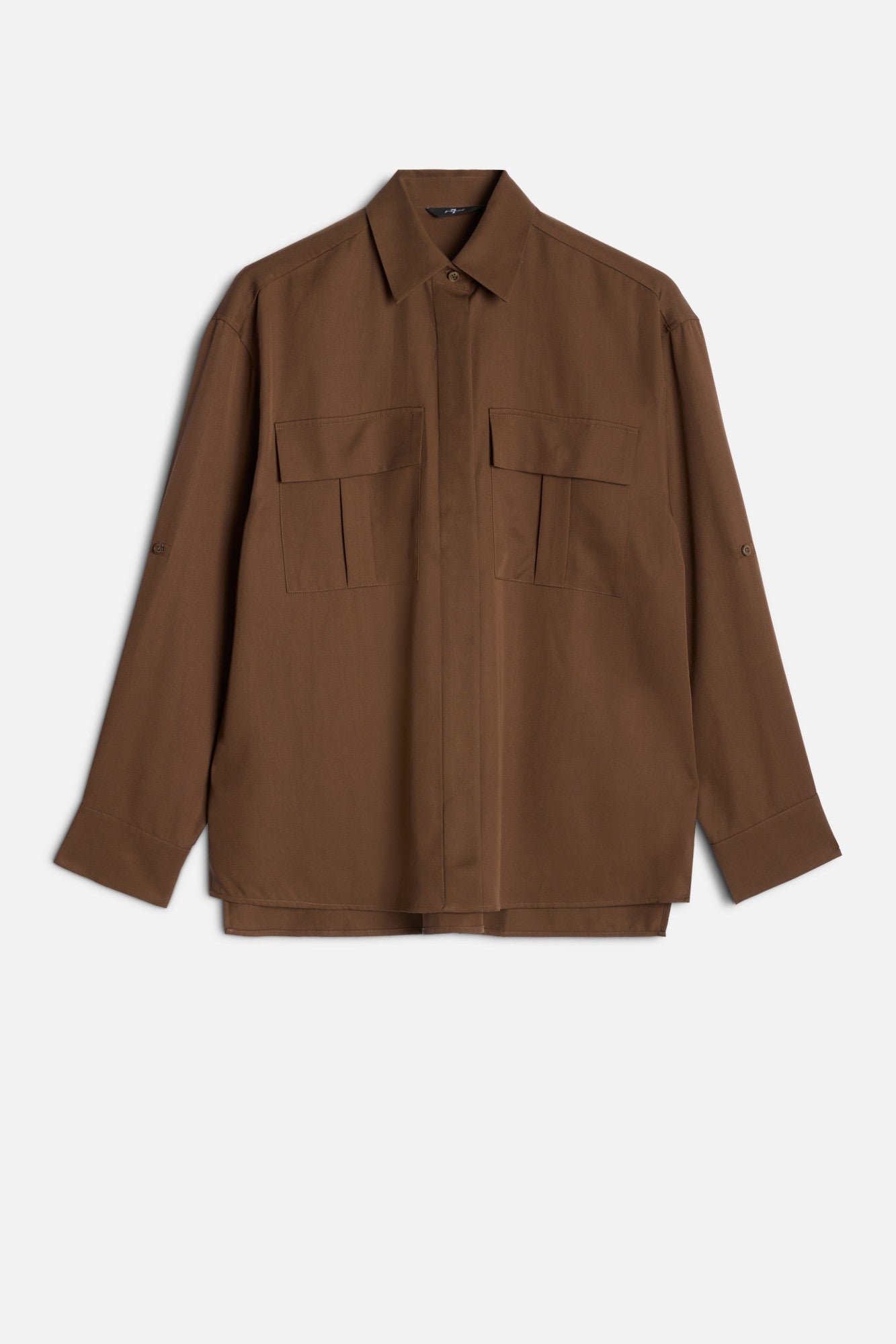 7-for-all-mankind-lyocell-utility-shirt-cocoa-damen-hemdbluse image 1