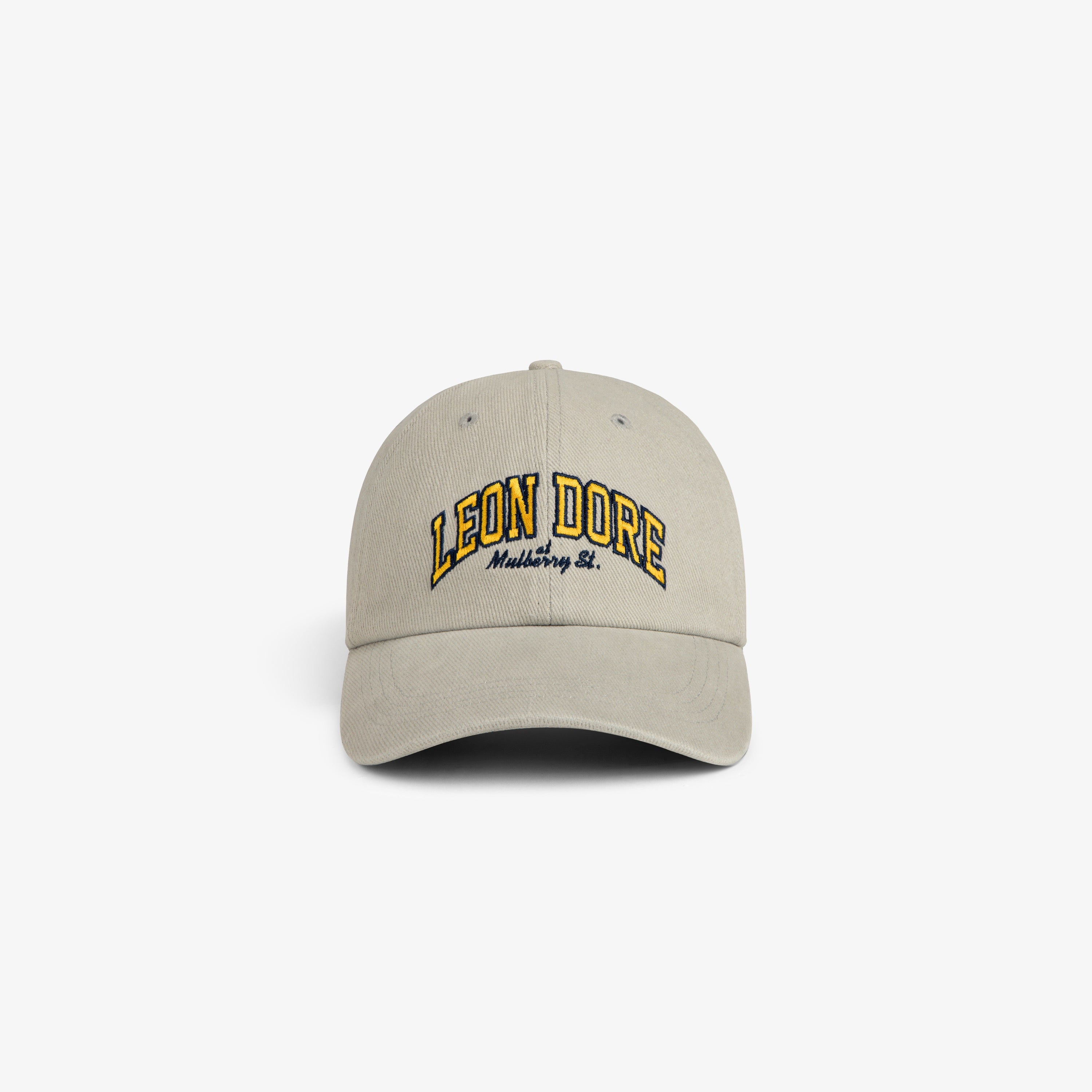 aim-leon-dore-mulberry-letterman-hat-tan-strapback image 1