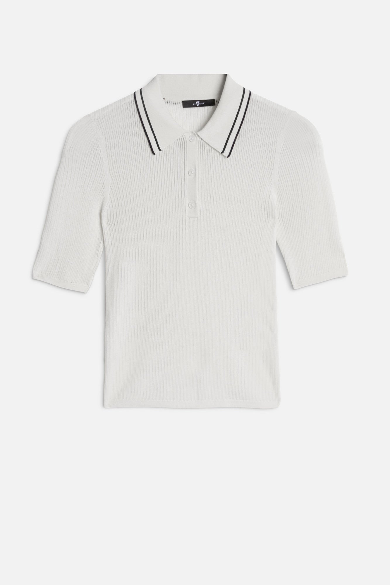 7-for-all-mankind-piped-collar-polo-damen-shirt-wei image 1