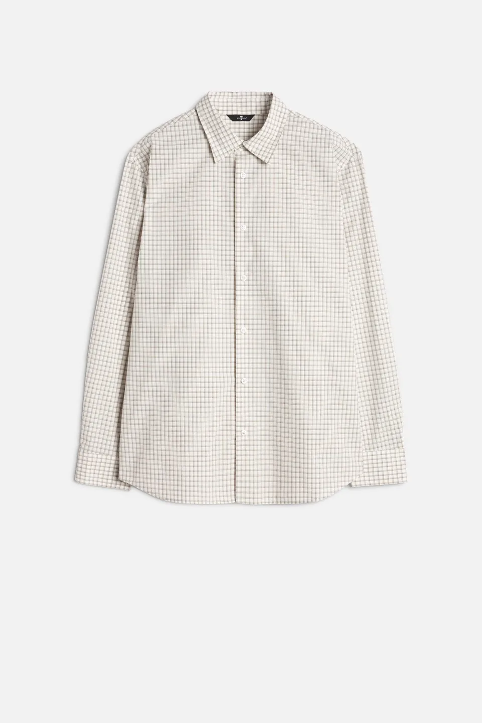 7-for-all-mankind-langarm-poplin-hemd-beige-check-herren image 1
