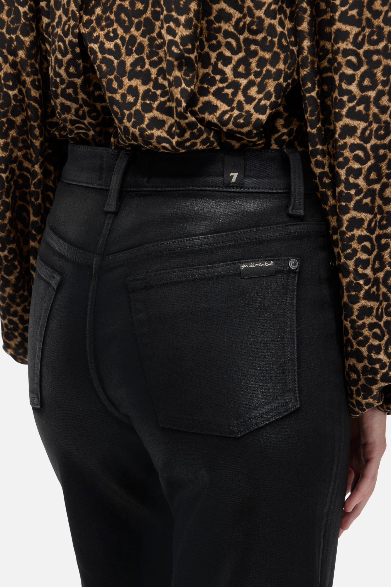 7-for-all-mankind-retro-flare-jeans-coated-slim-illusion-black image 4