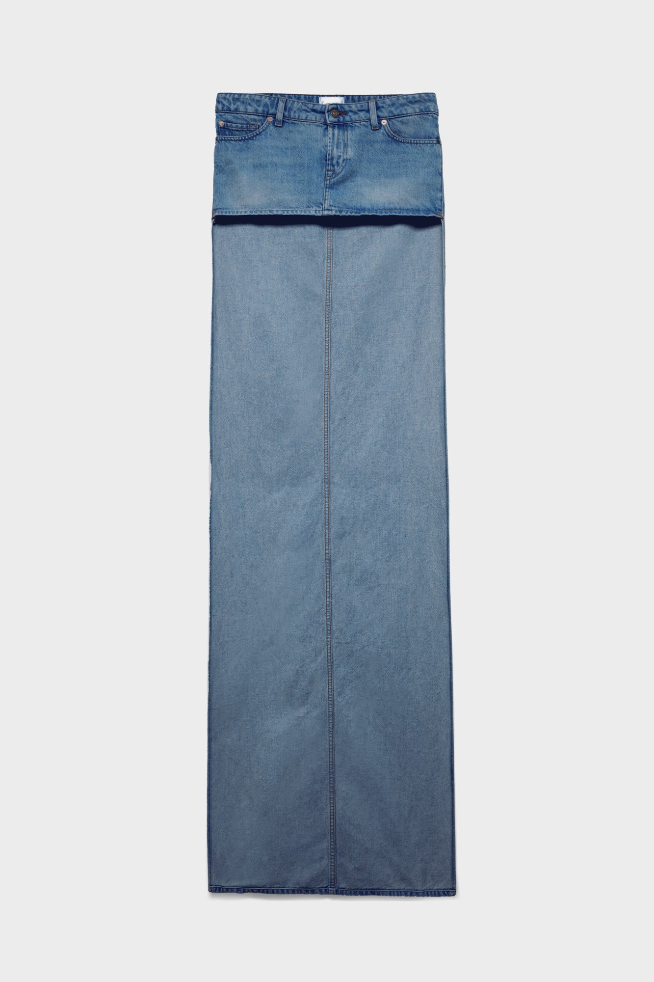 7-for-all-mankind-asymmetric-mini-skirt-denim-midtown image 1