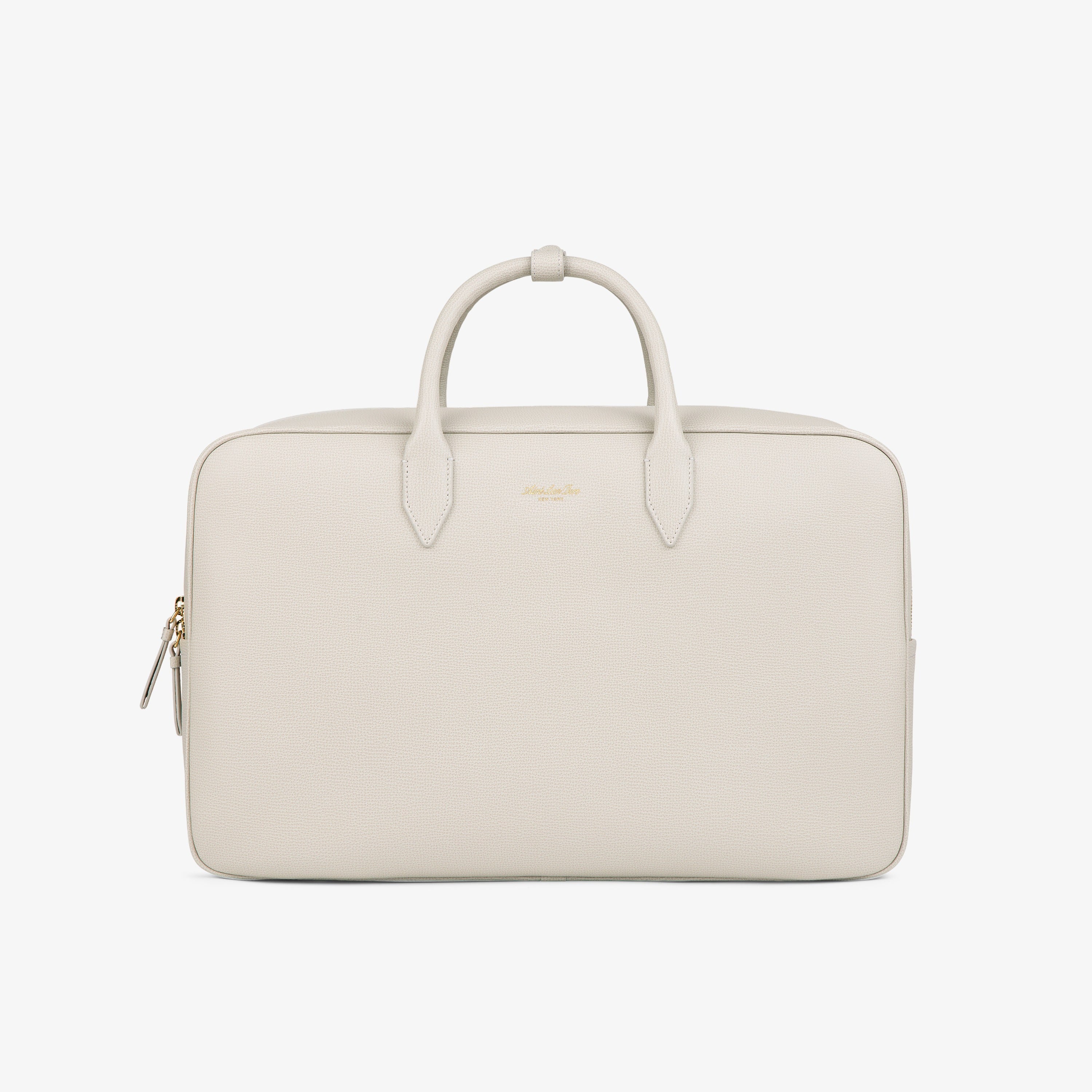 aim-leon-dore-full-grain-leder-weekender-creme-kalbsleder image 1