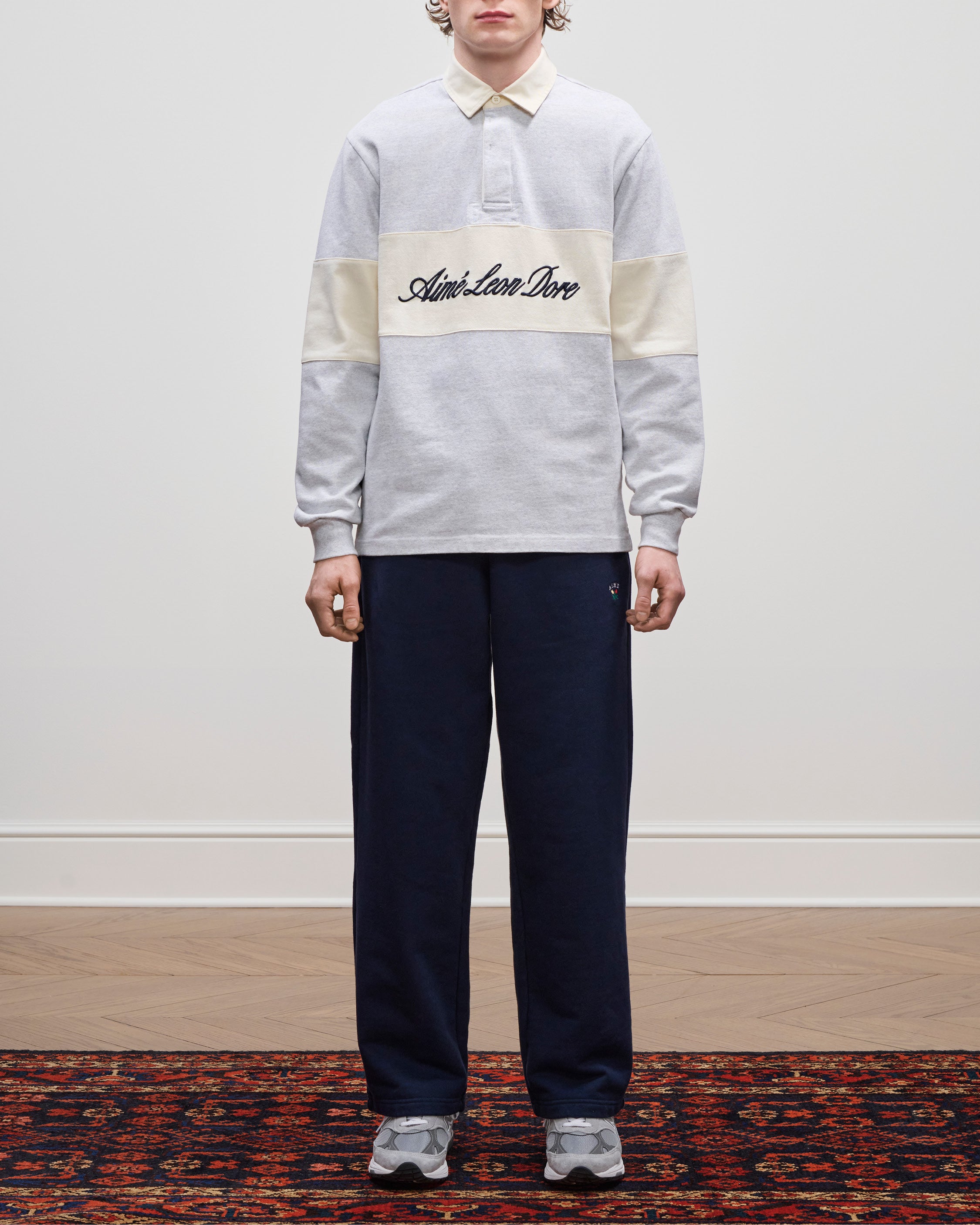aim-leon-dore-script-paneled-rugby-graues-heavy-jersey-langarmshirt image 3