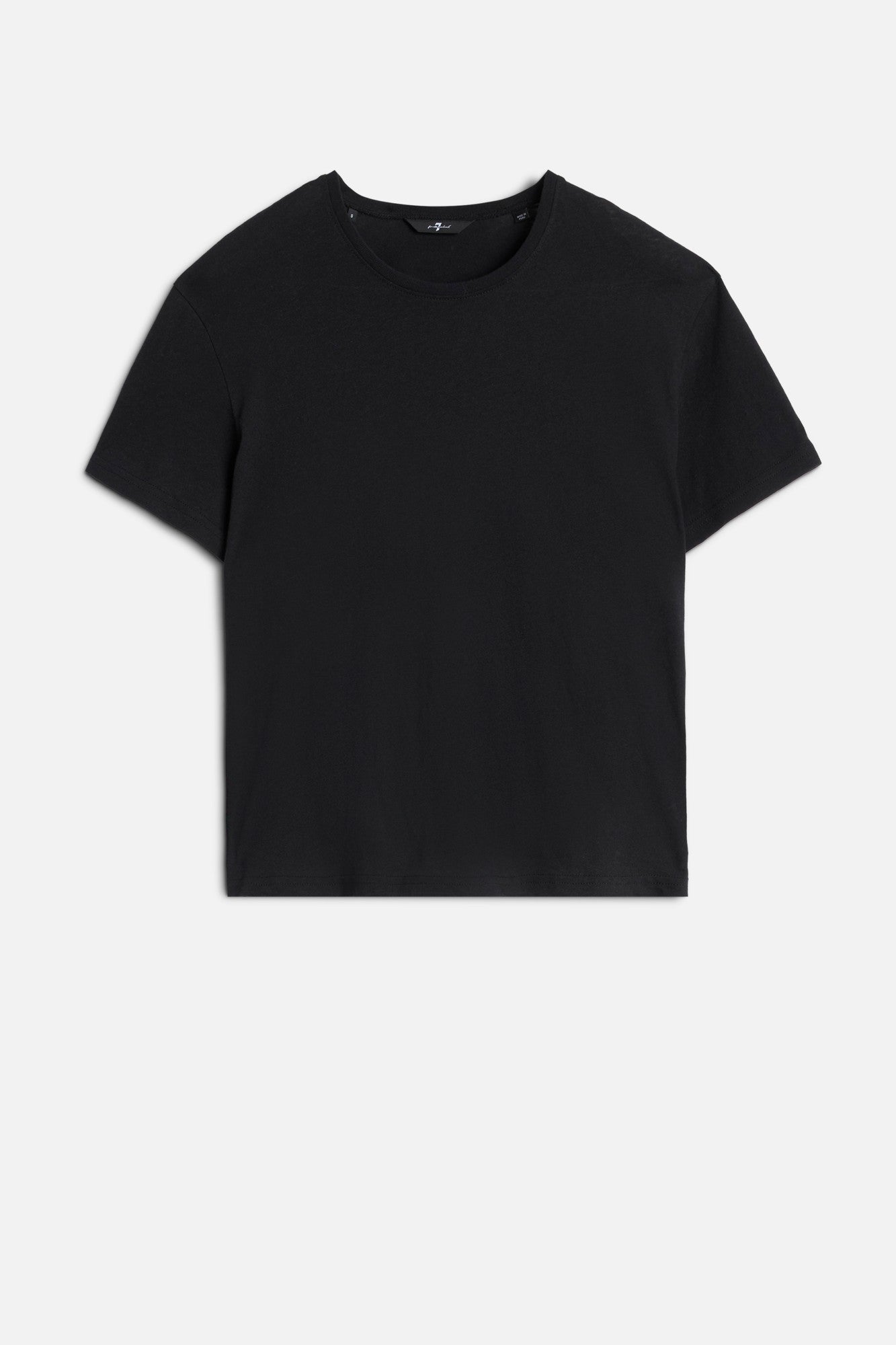 7-for-all-mankind-linen-blend-tee-kurzarm-shirt-black image 1