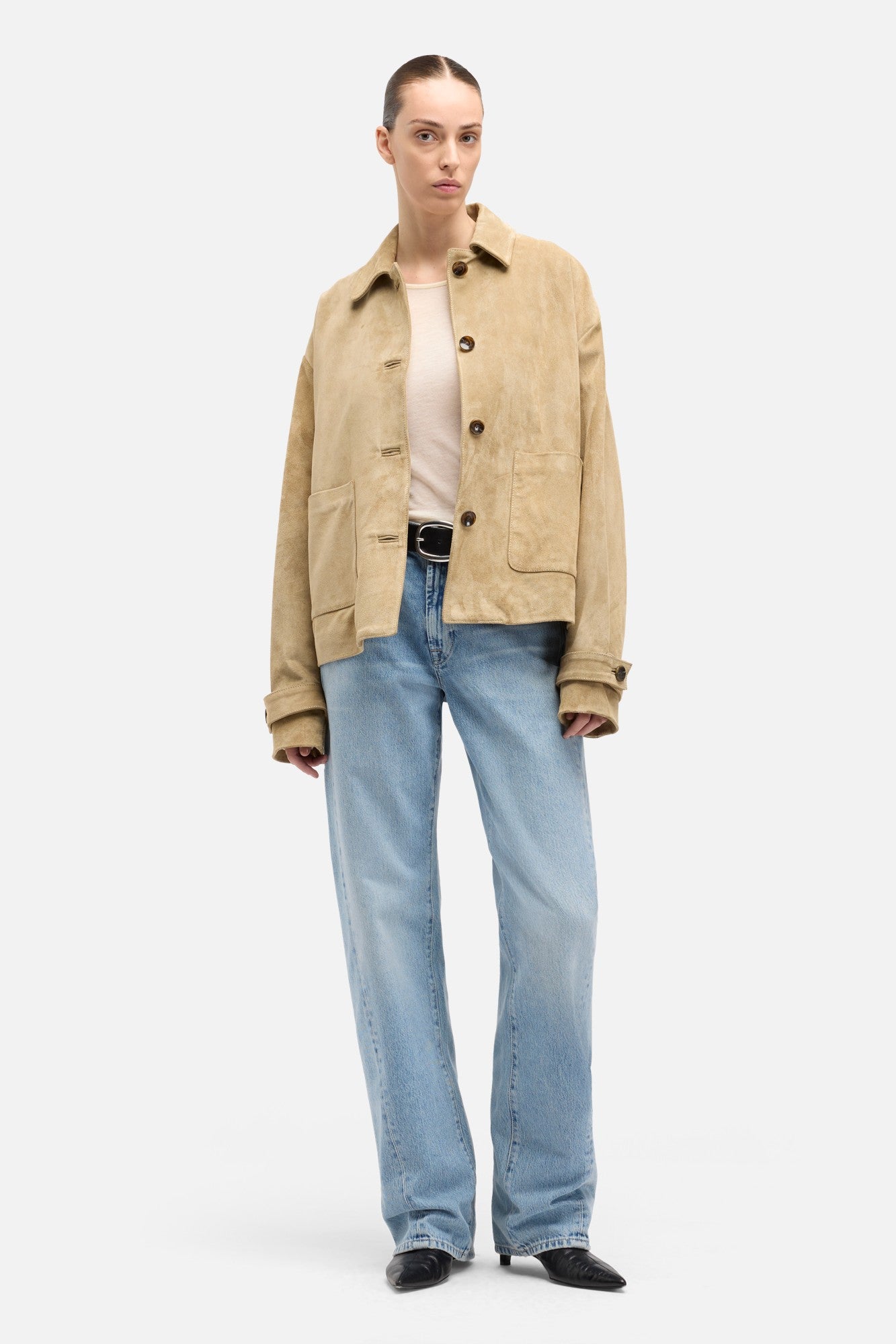 7-for-all-mankind-suede-cropped-chore-jacket-safari image 2
