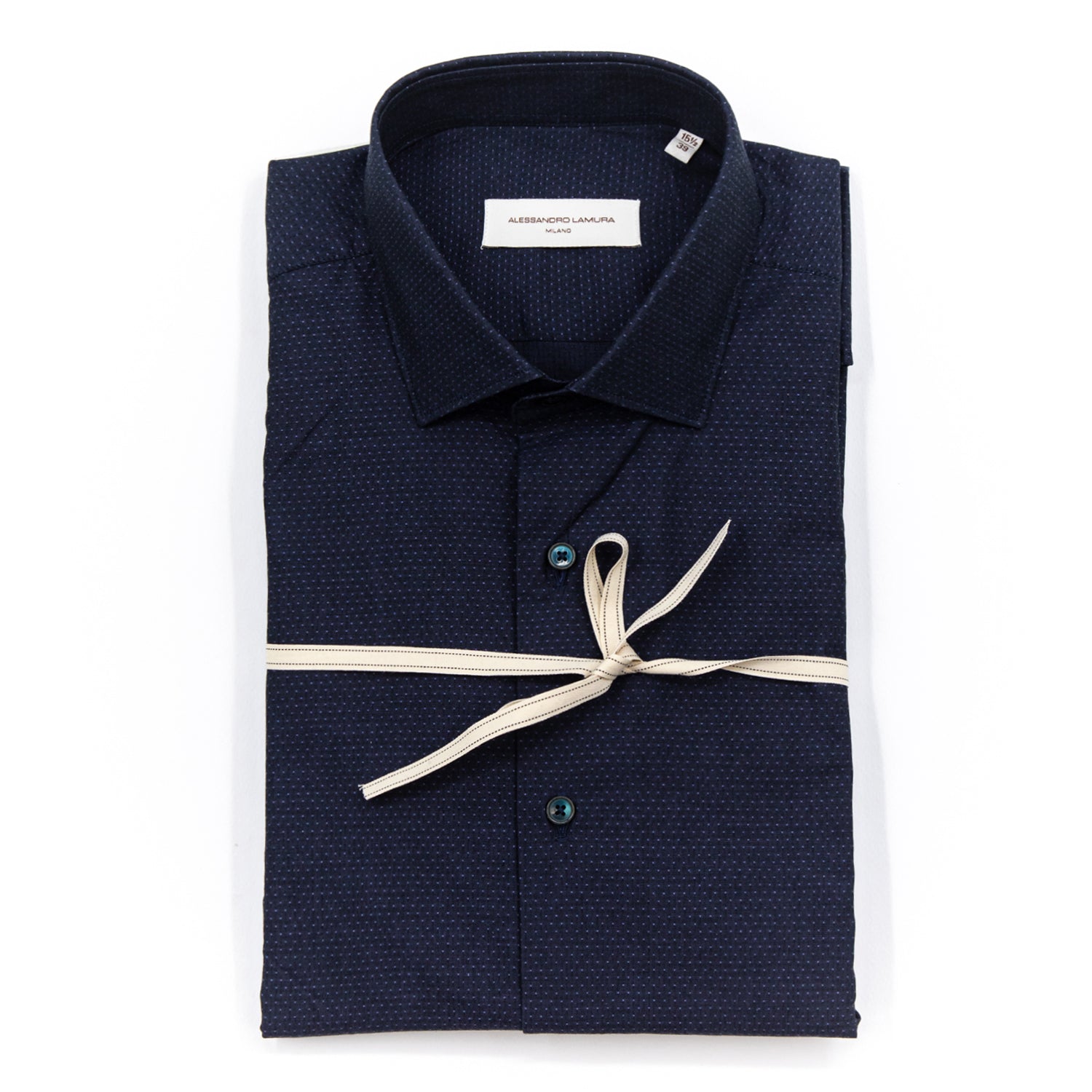 alessandro-lamura-camicia-hemd-nachtblau-microdesign image 2