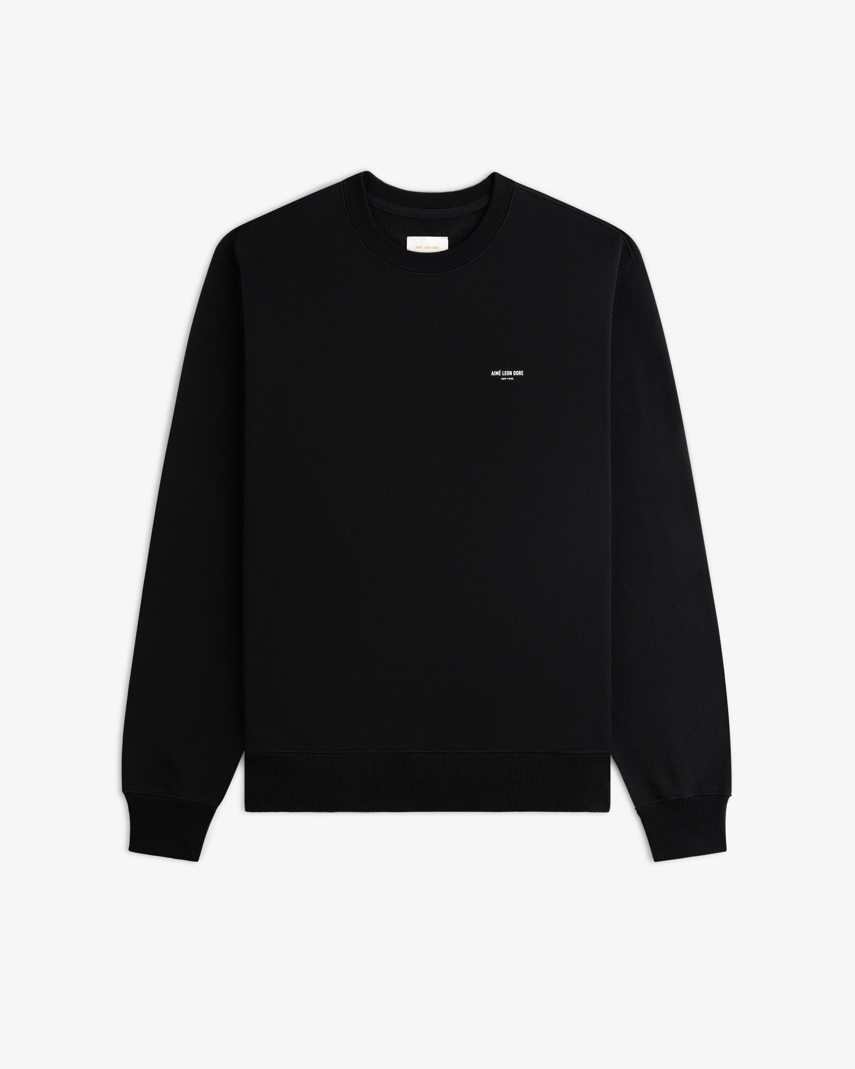 aim-leon-dore-micro-logo-crewneck-sweatshirt-schwarz image 2