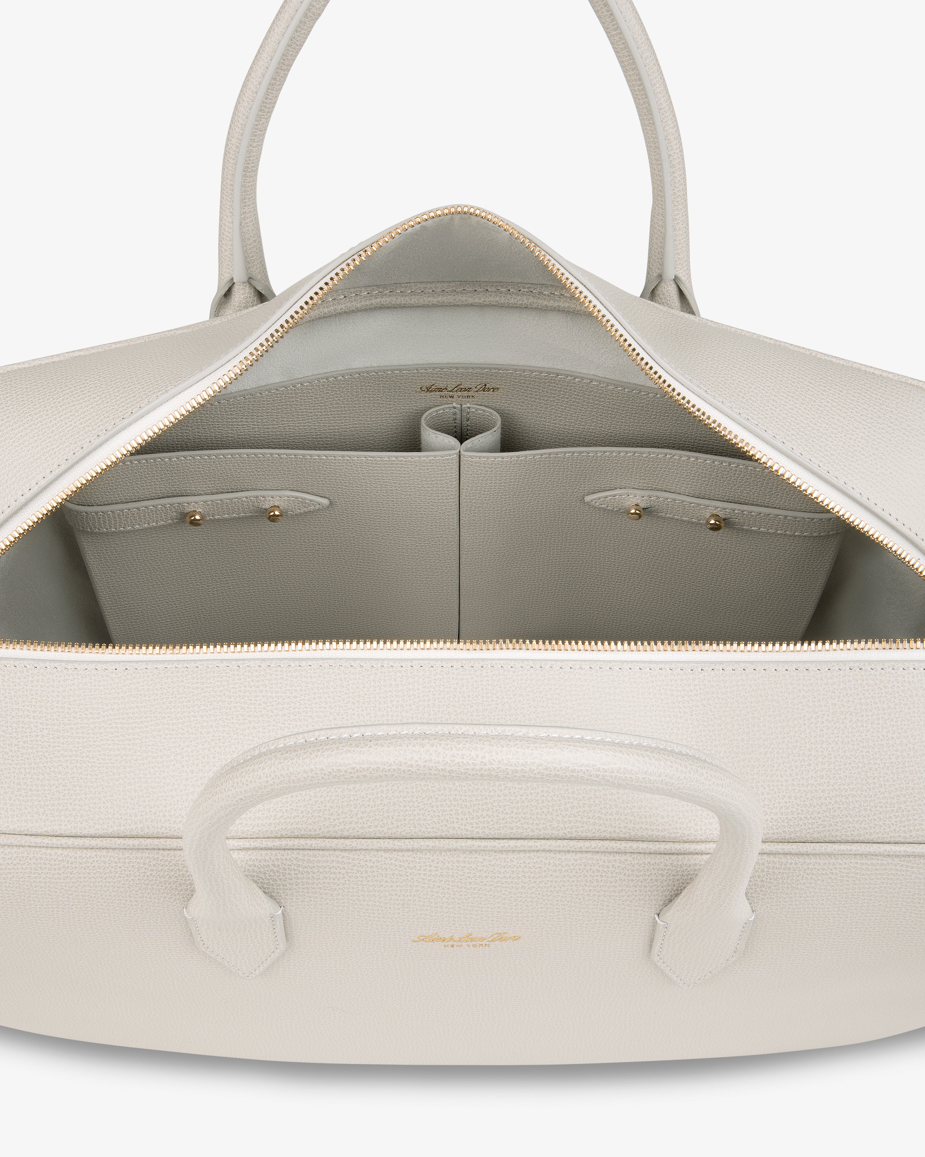 aim-leon-dore-full-grain-leder-weekender-creme-kalbsleder image 6