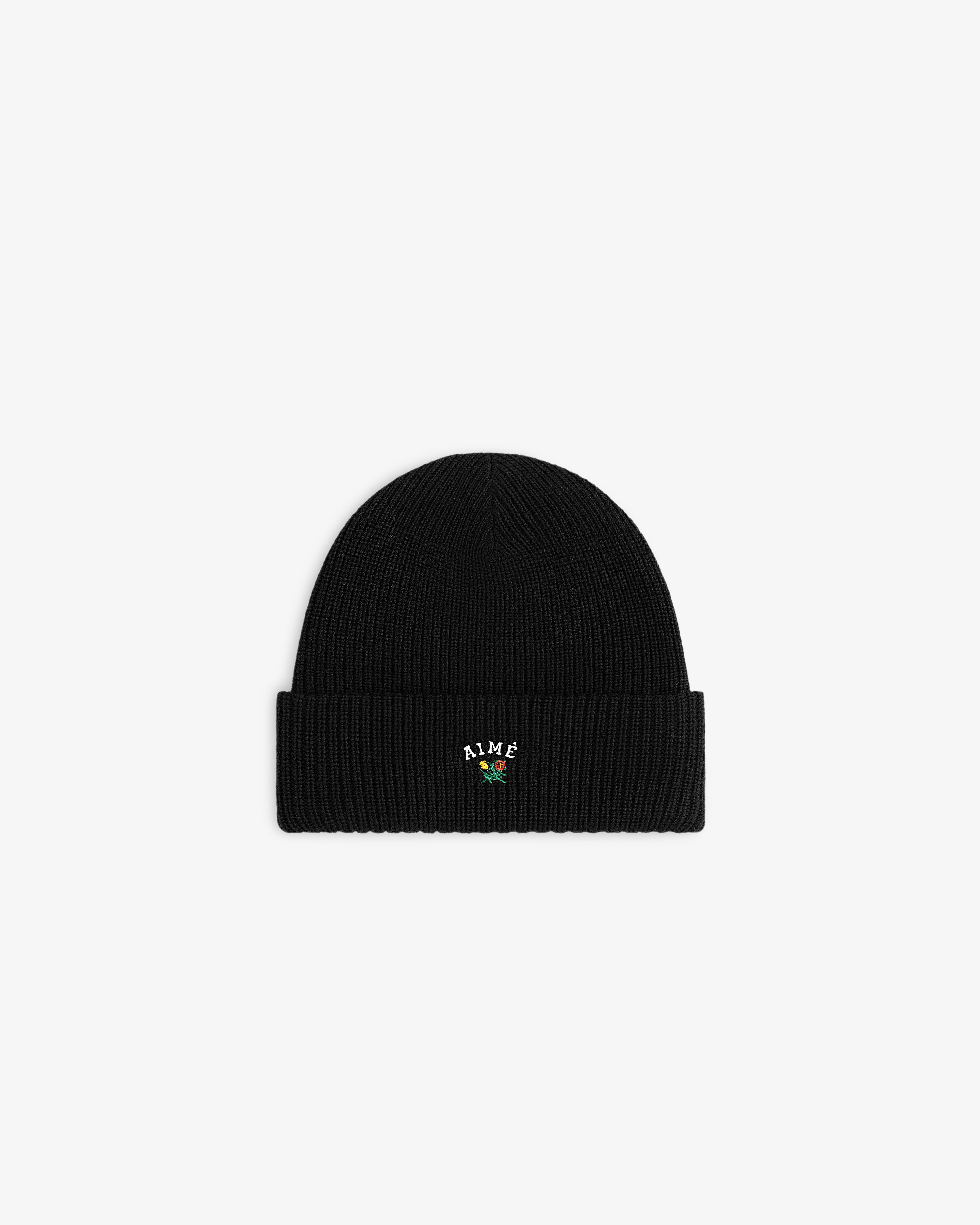 aim-leon-dore-crest-merino-wool-beanie-schwarz image 2