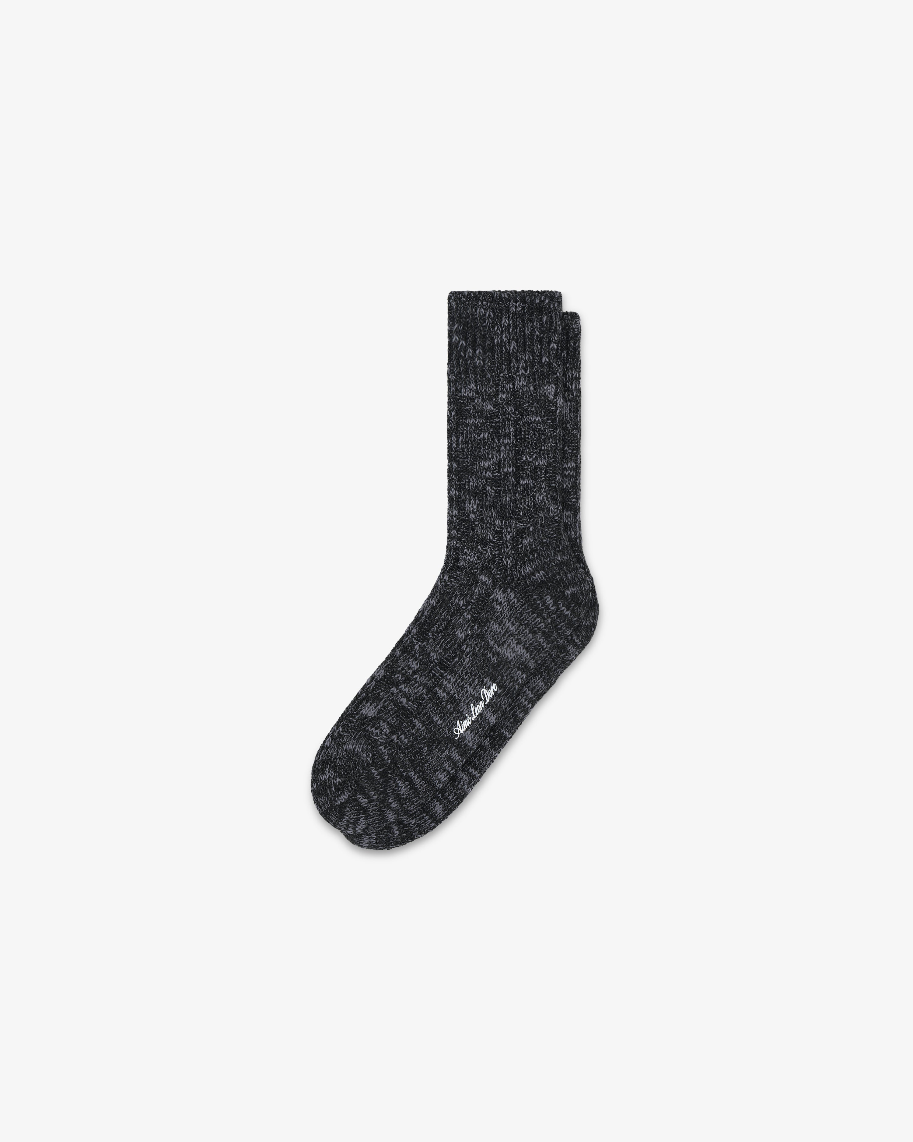 aim-leon-dore-cable-knit-hiking-sock-grey image 2