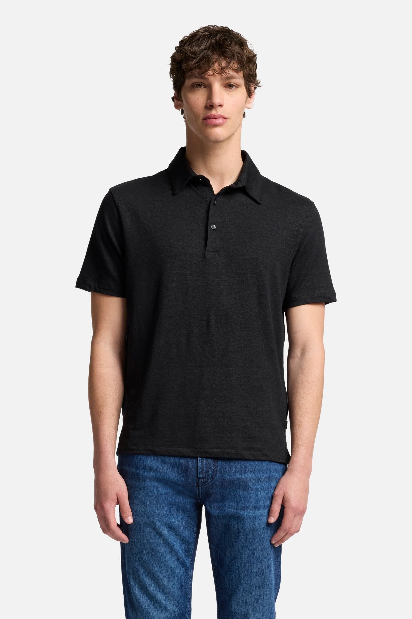 7-for-all-mankind-linen-polo-linen-black-herren-leinen-polo-schwarz image 3