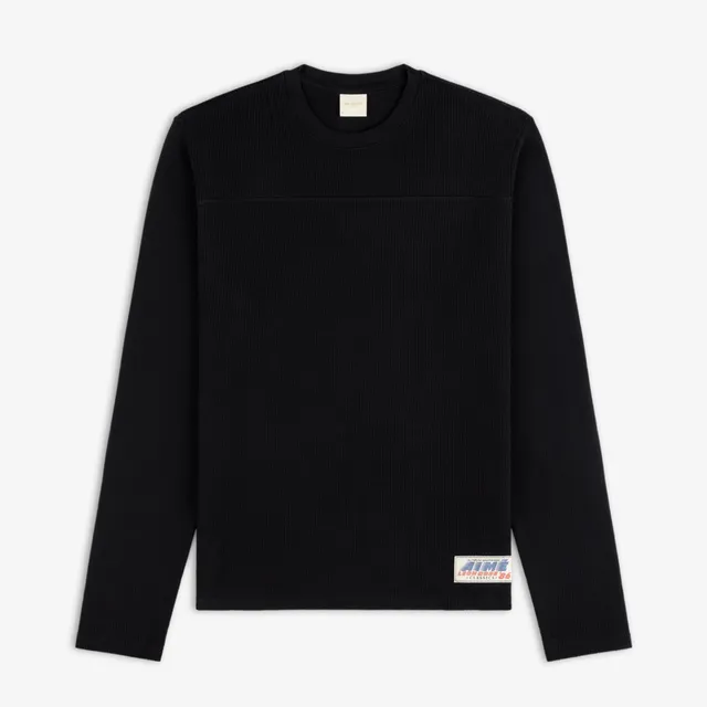 aim-leon-dore-long-sleeve-mesh-football-tee-schwarz image 1