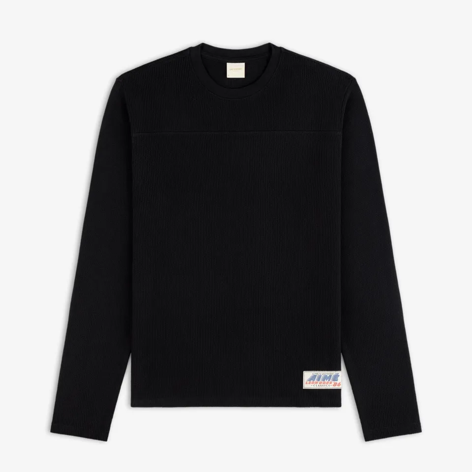aim-leon-dore-long-sleeve-mesh-football-tee-schwarz image 1