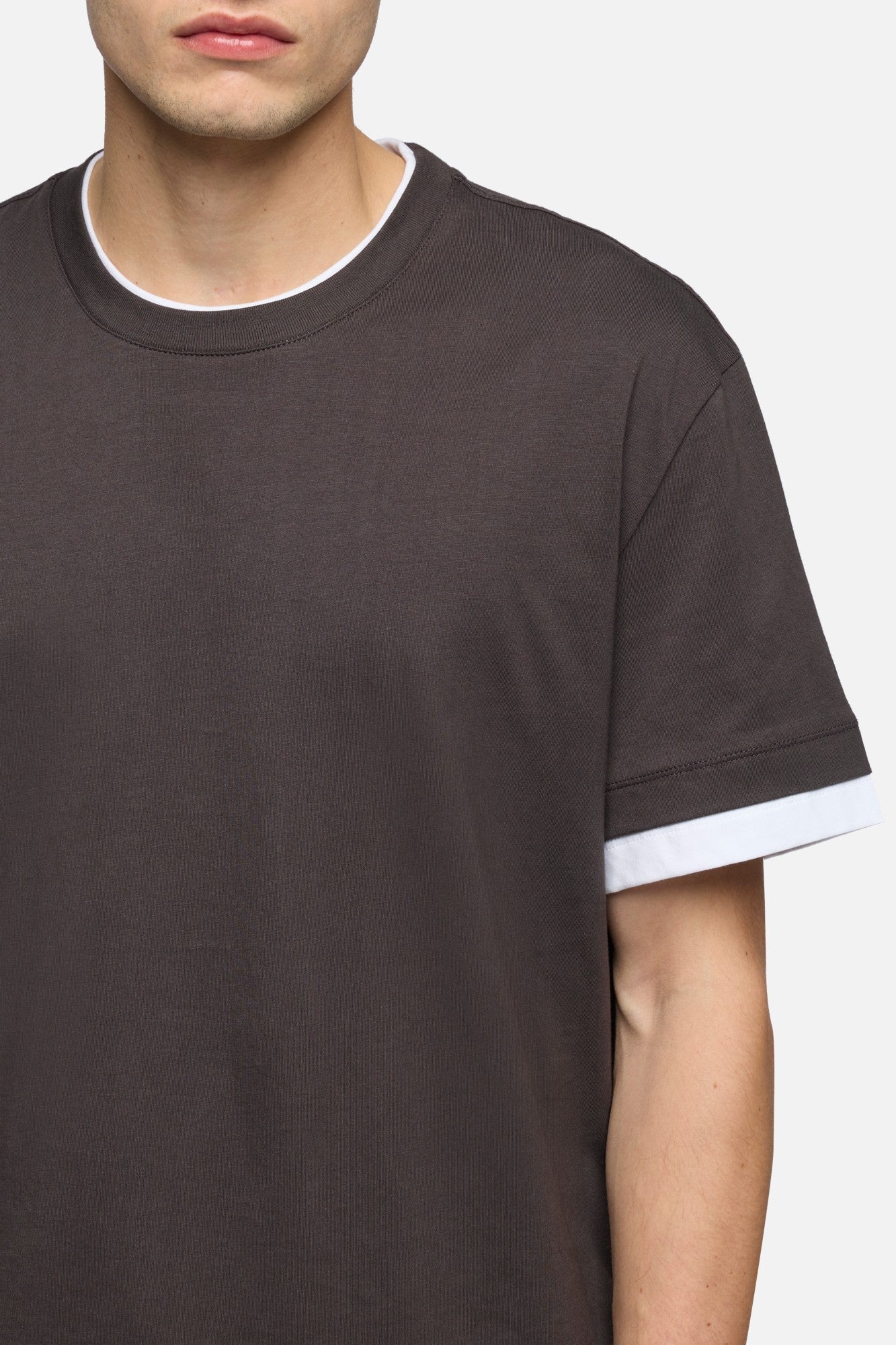7-for-all-mankind-double-layer-tee-espresso-t-shirt-herren image 4