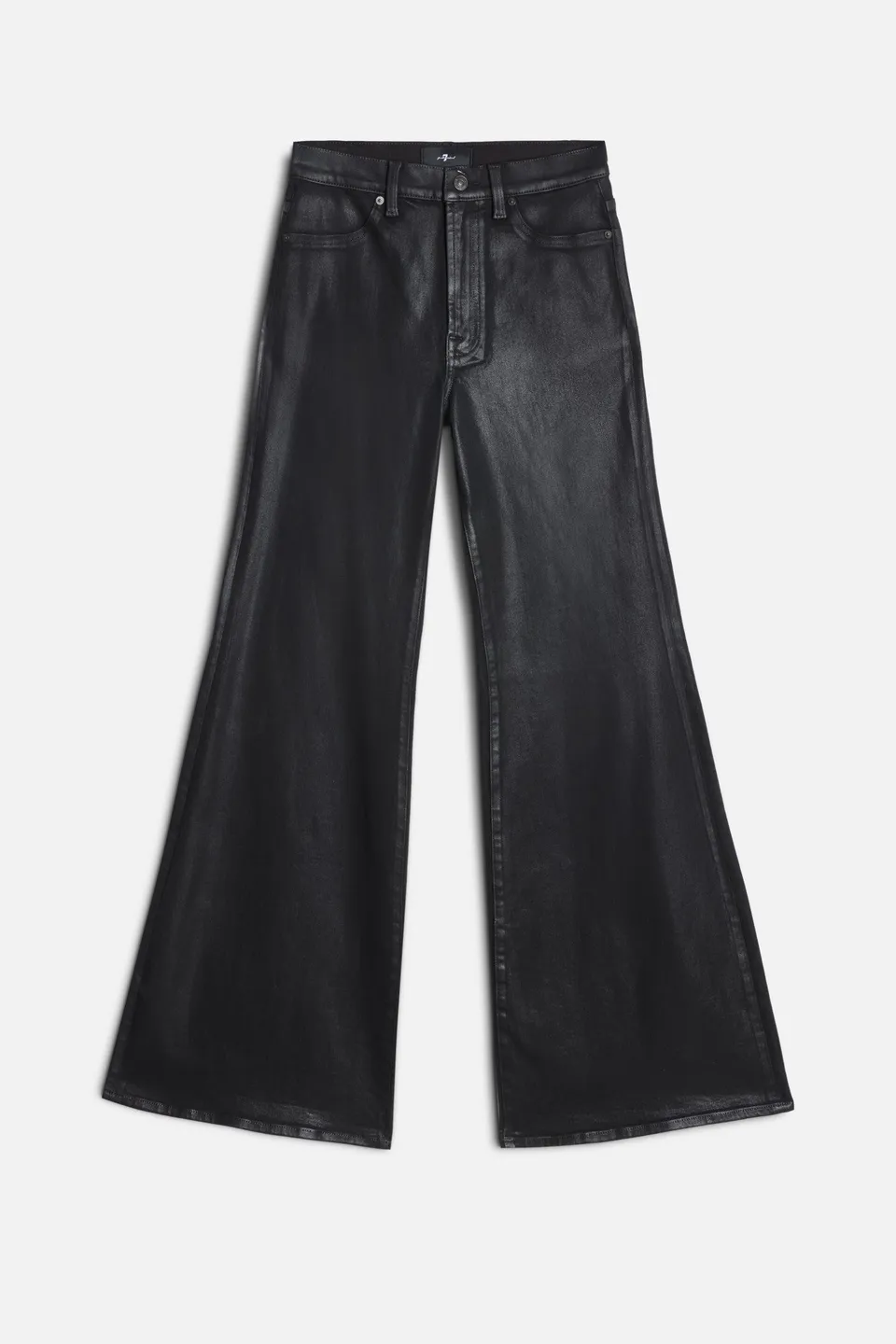 7-for-all-mankind-retro-flare-jeans-coated-slim-illusion-black image 1