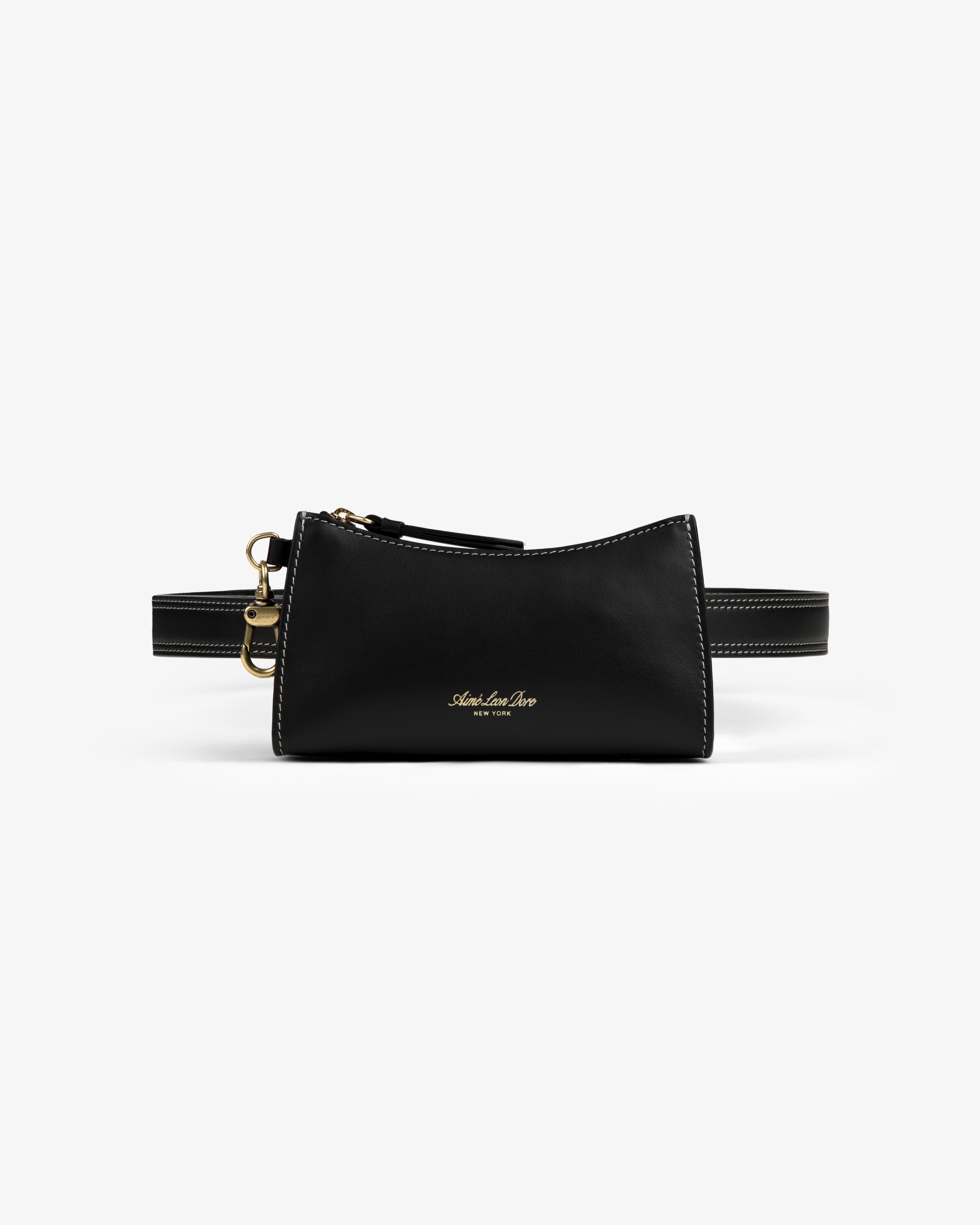 aim-leon-dore-convertible-leather-belt-bag-schwarz image 2