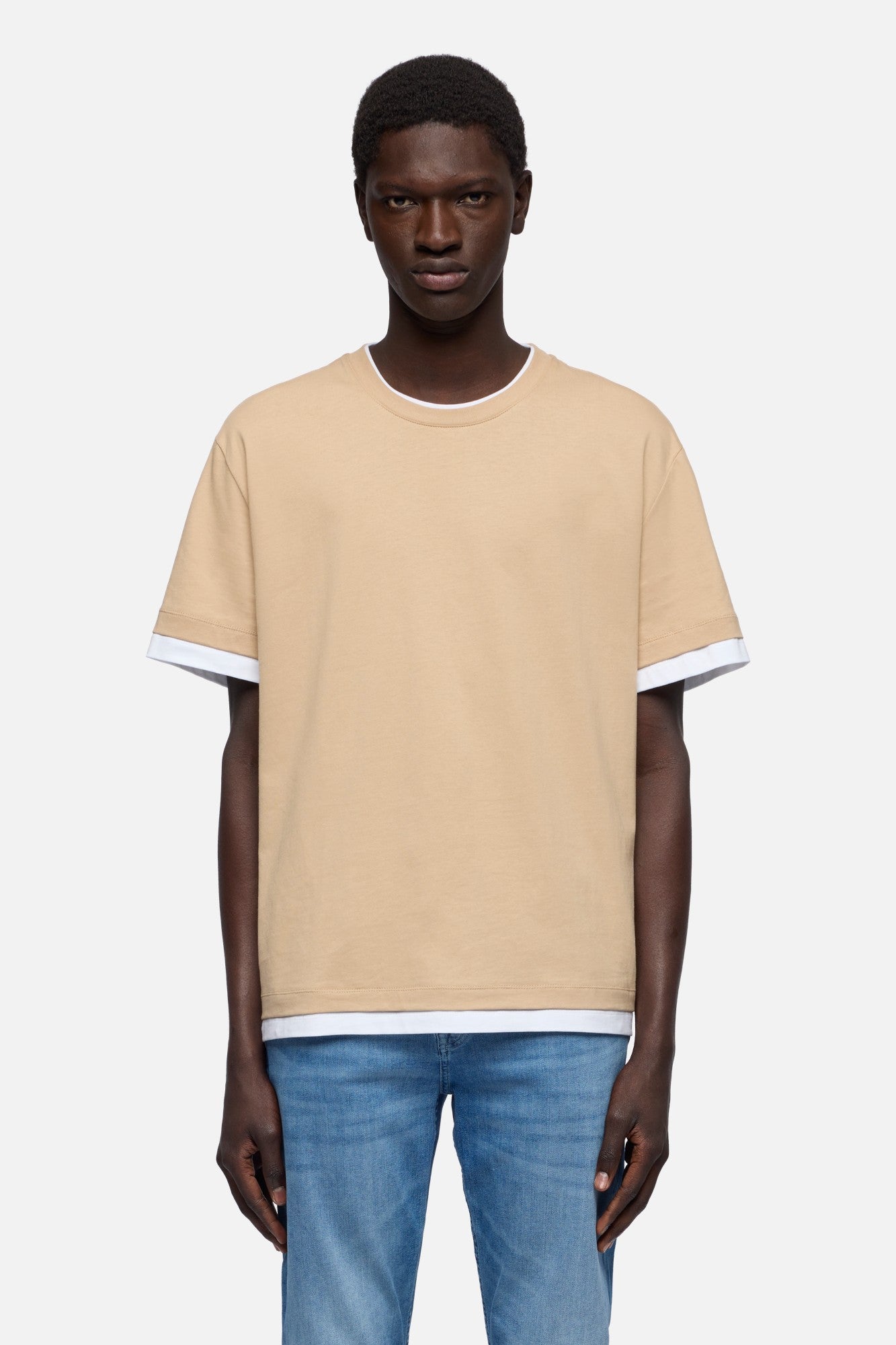 7-for-all-mankind-double-layer-tee-shirt-tan image 3