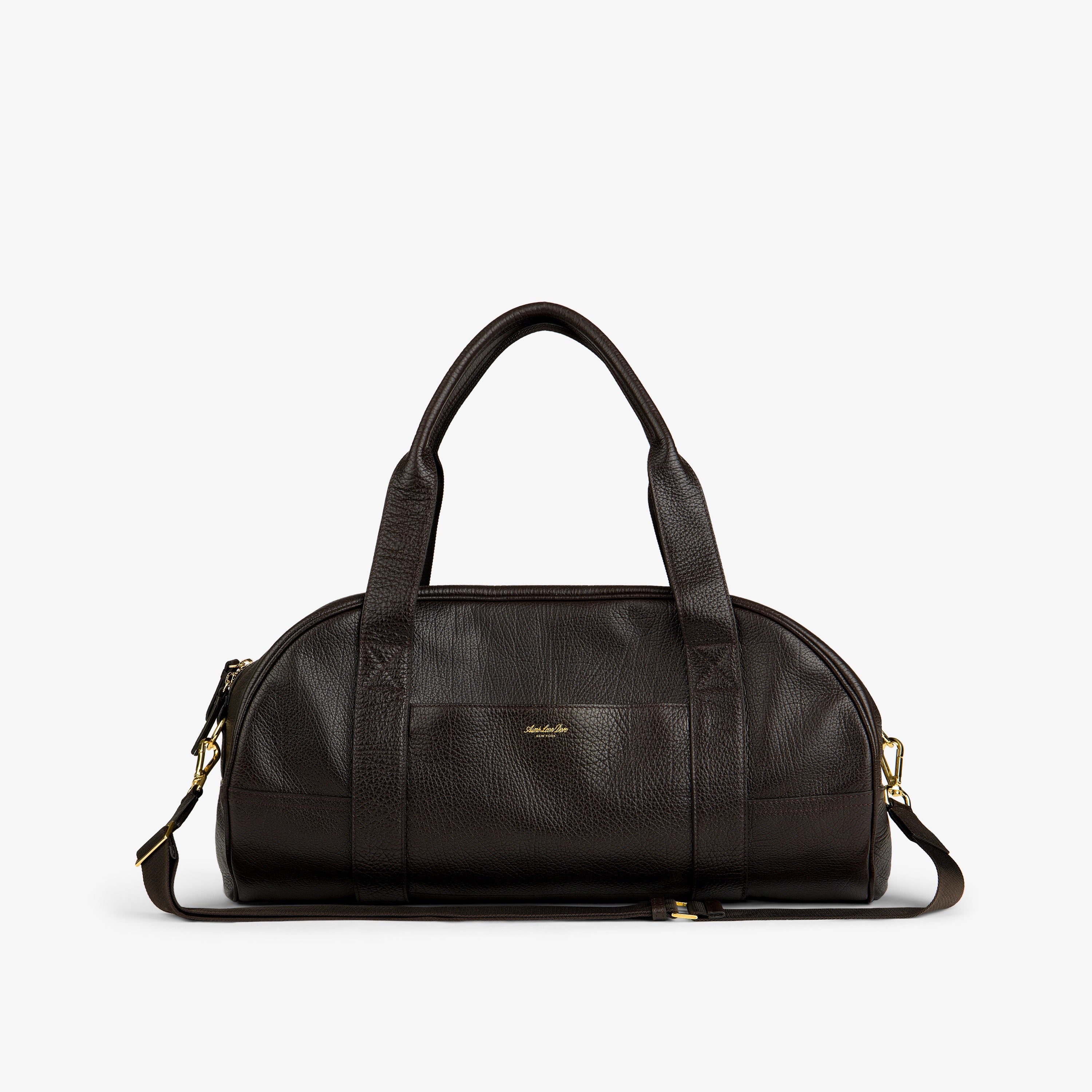 aim-leon-dore-tumbled-leather-duffle-bag-braun image 1