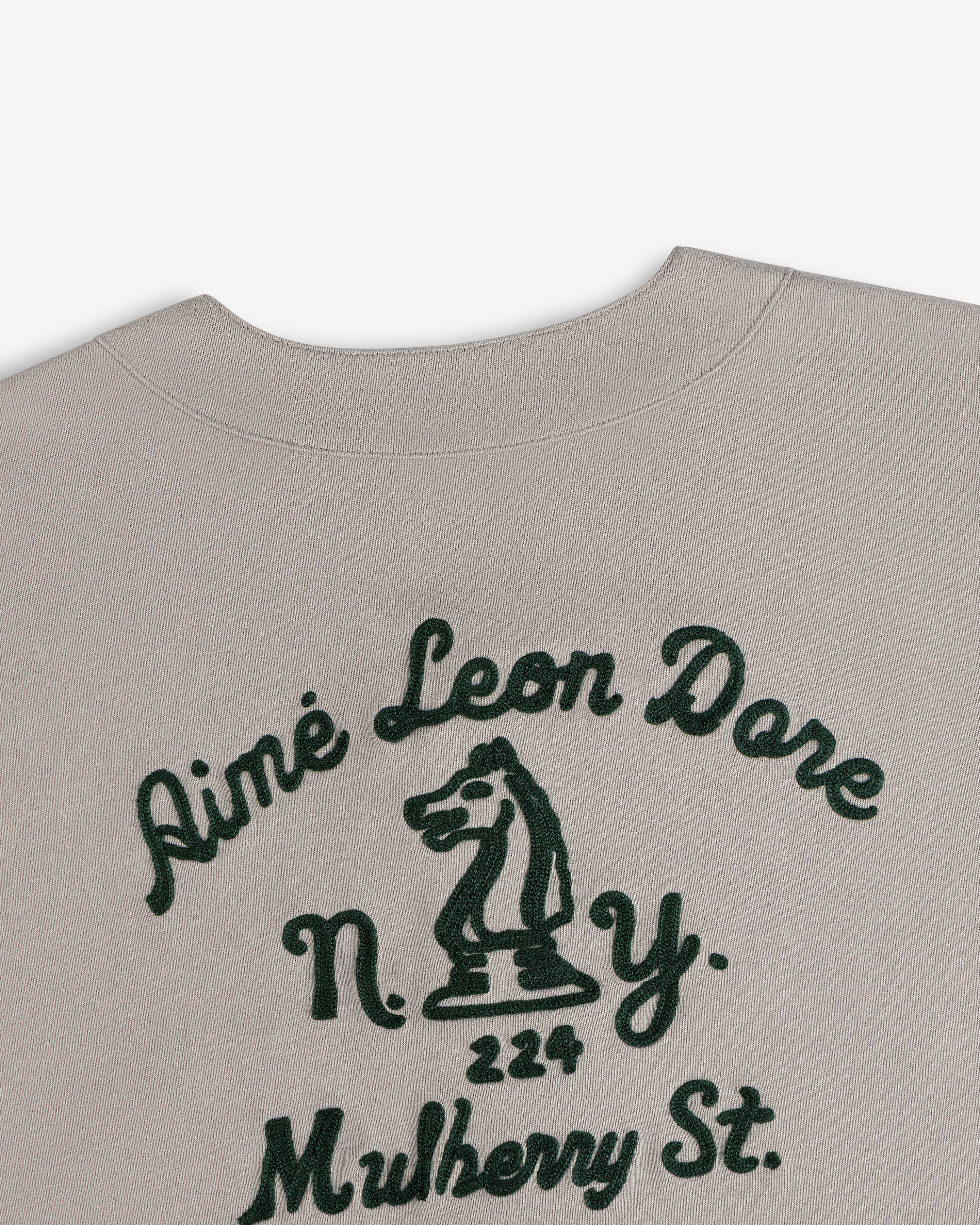 aim-leon-dore-mulberry-chainstitch-baseball-jersey-grau image 6