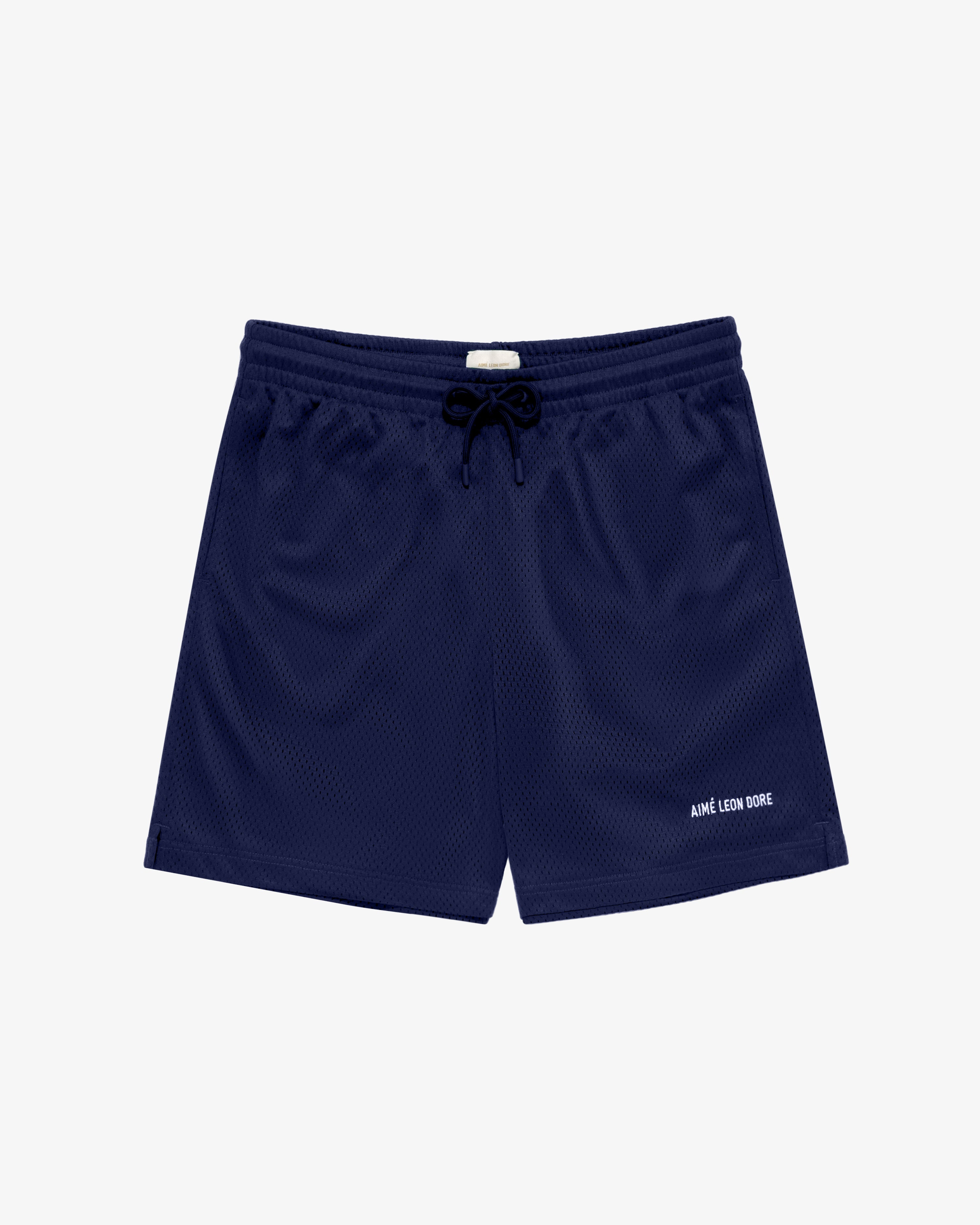 aim-leon-dore-logo-gym-short-navy-mesh image 2