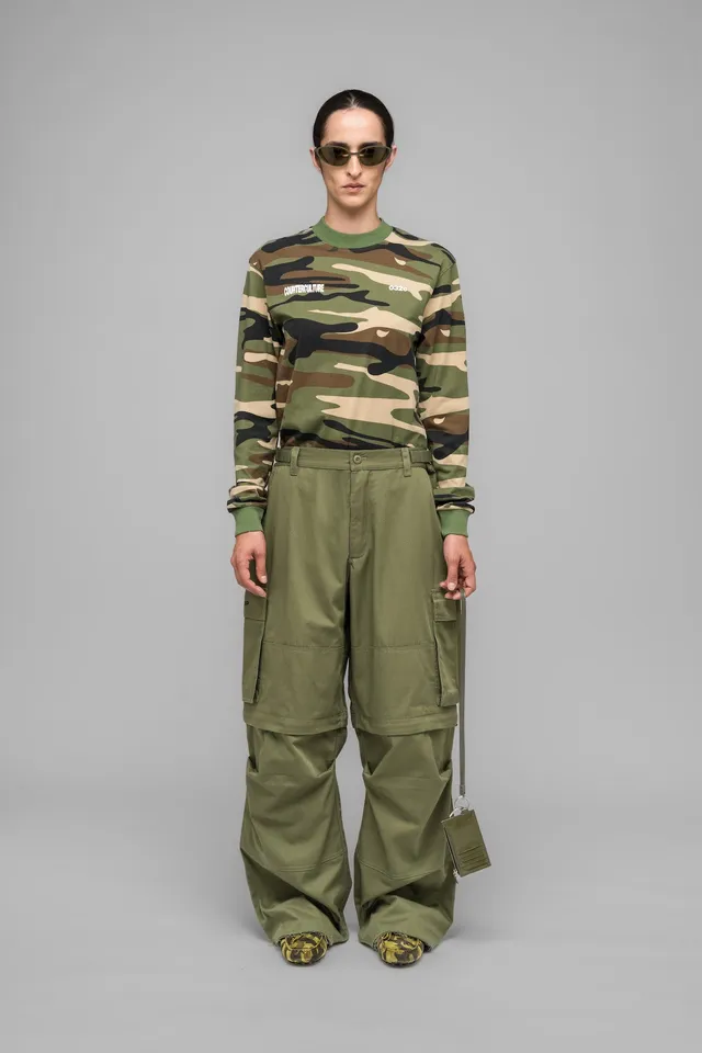 032c-masked-choice-cargo-pants-zip-off-faded-green image 1