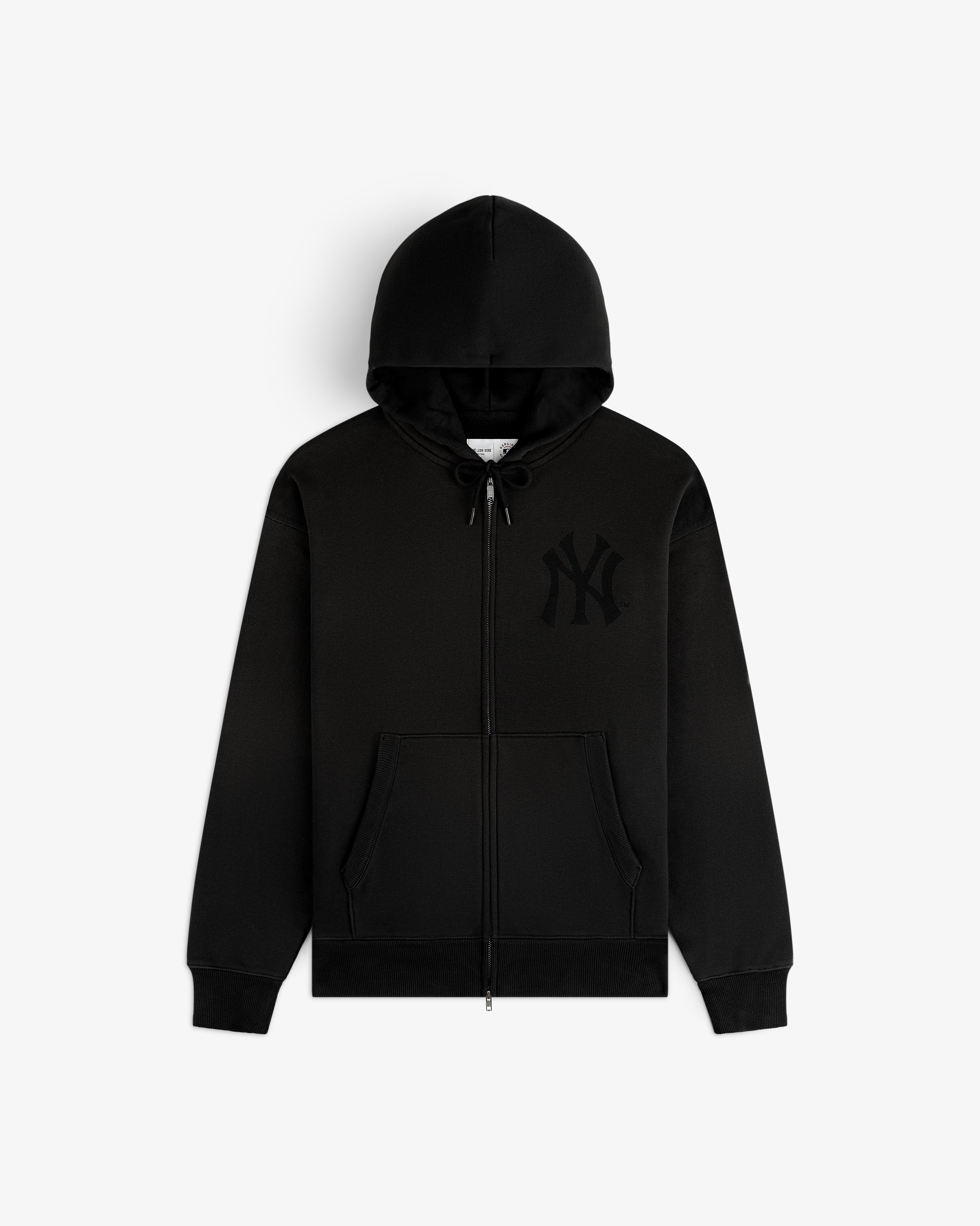 aim-leon-dore-yankees-washed-full-zip-hoodie-schwarz image 2