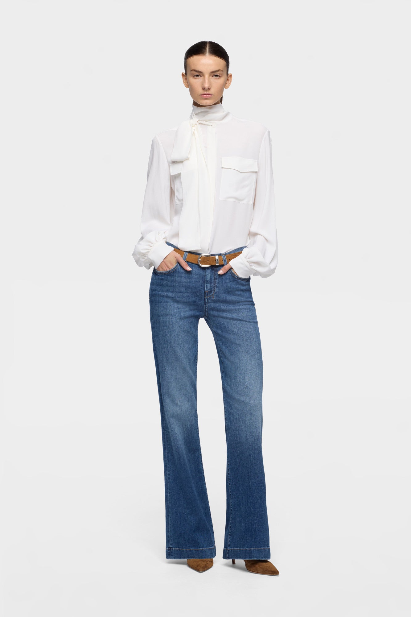 7-for-all-mankind-tailorless-dojo-flare-jeans-denim-rosie-damen image 2