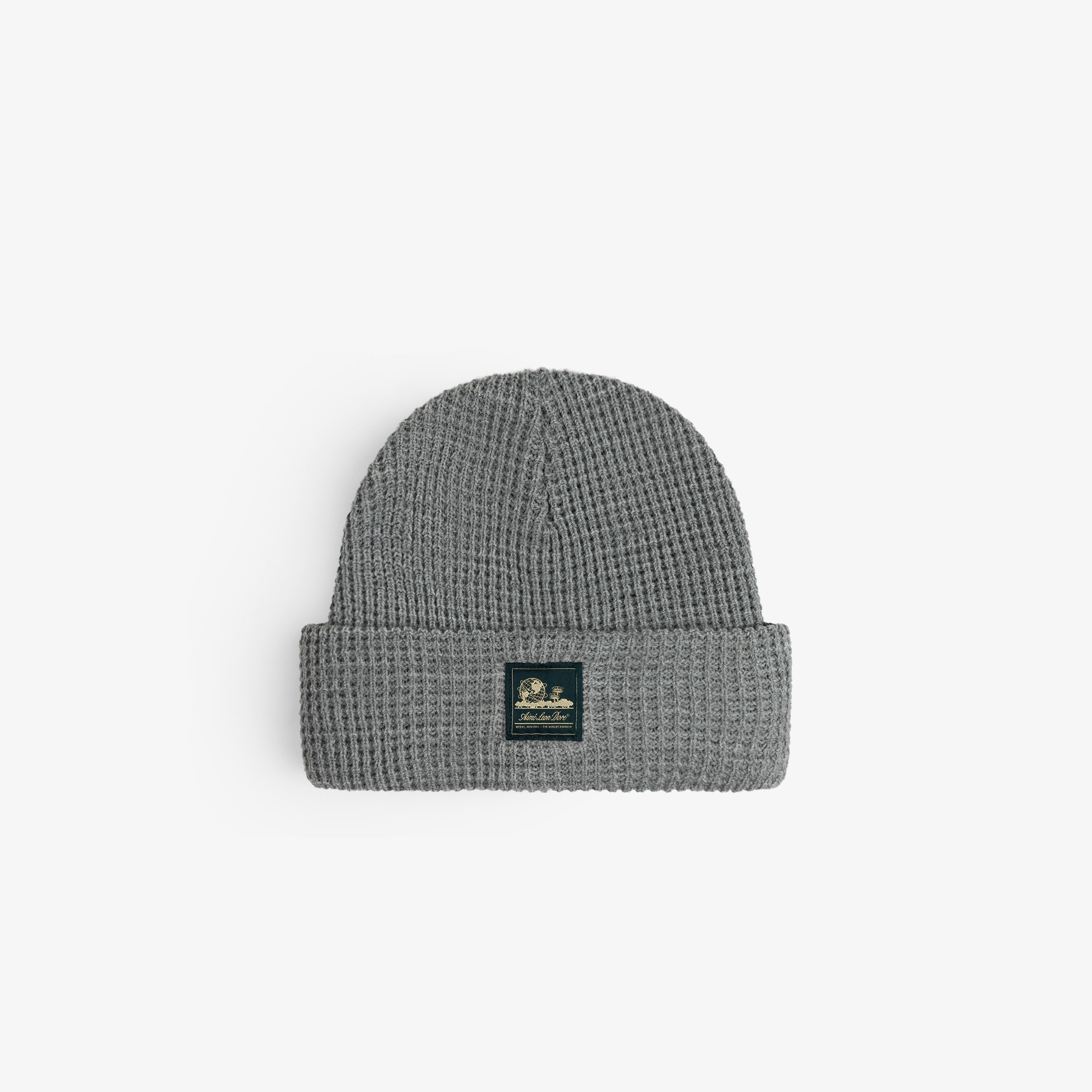 aim-leon-dore-waffle-knit-beanie-grau-unisex image 1