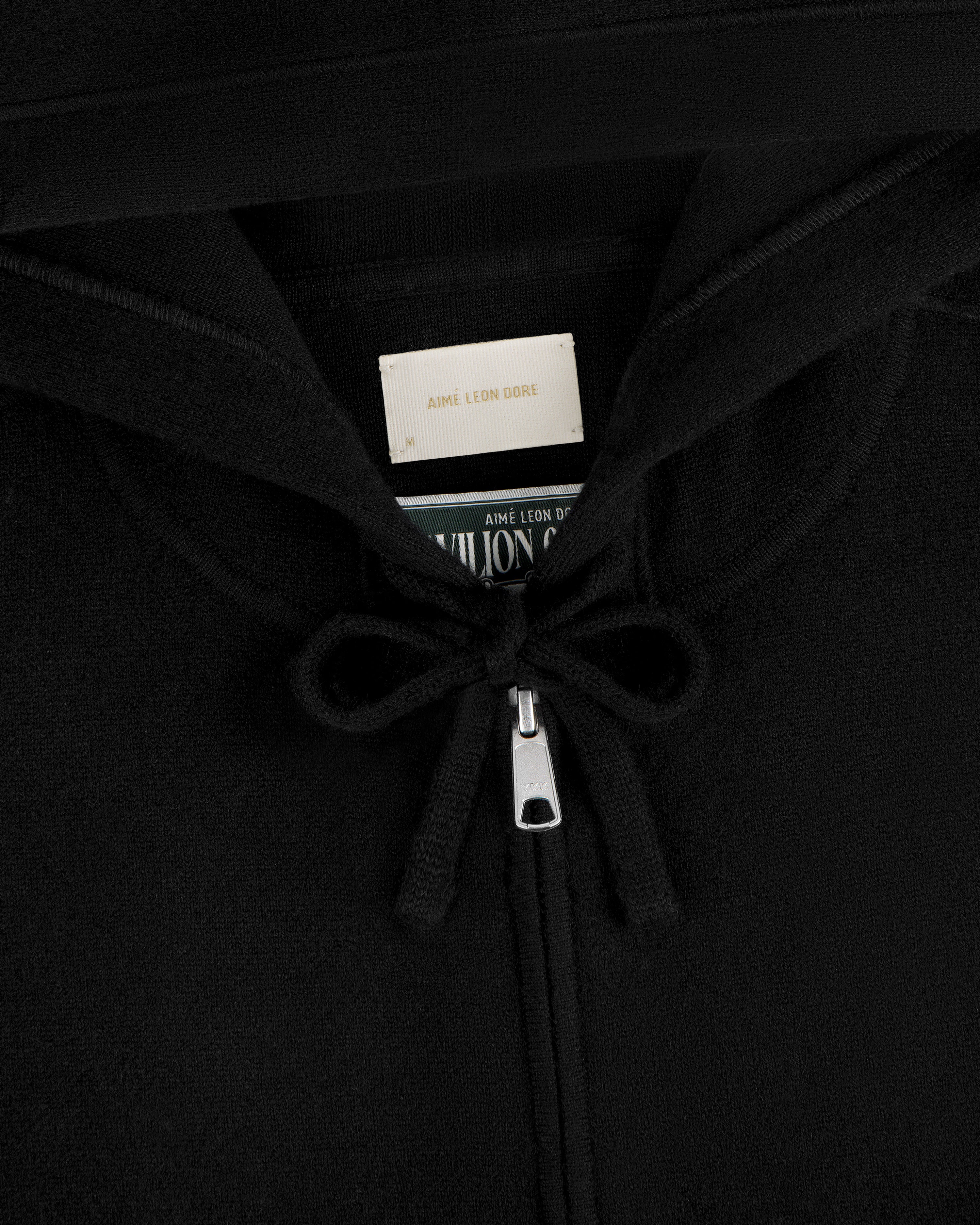 aim-leon-dore-full-zip-pavilion-cashmere-hoodie-schwarz image 3