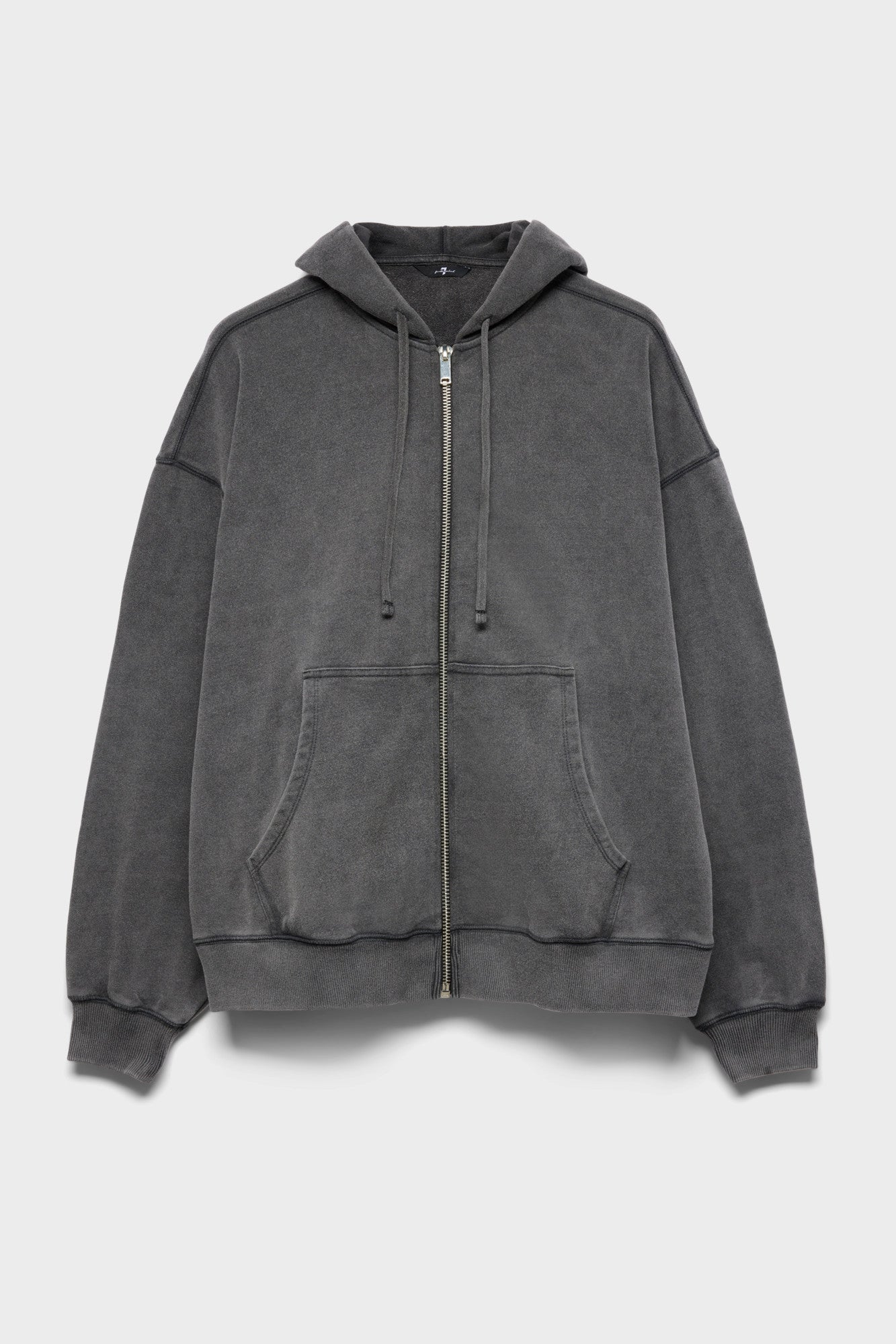 7-for-all-mankind-zip-hoodie-herren-in-schwarz image 1
