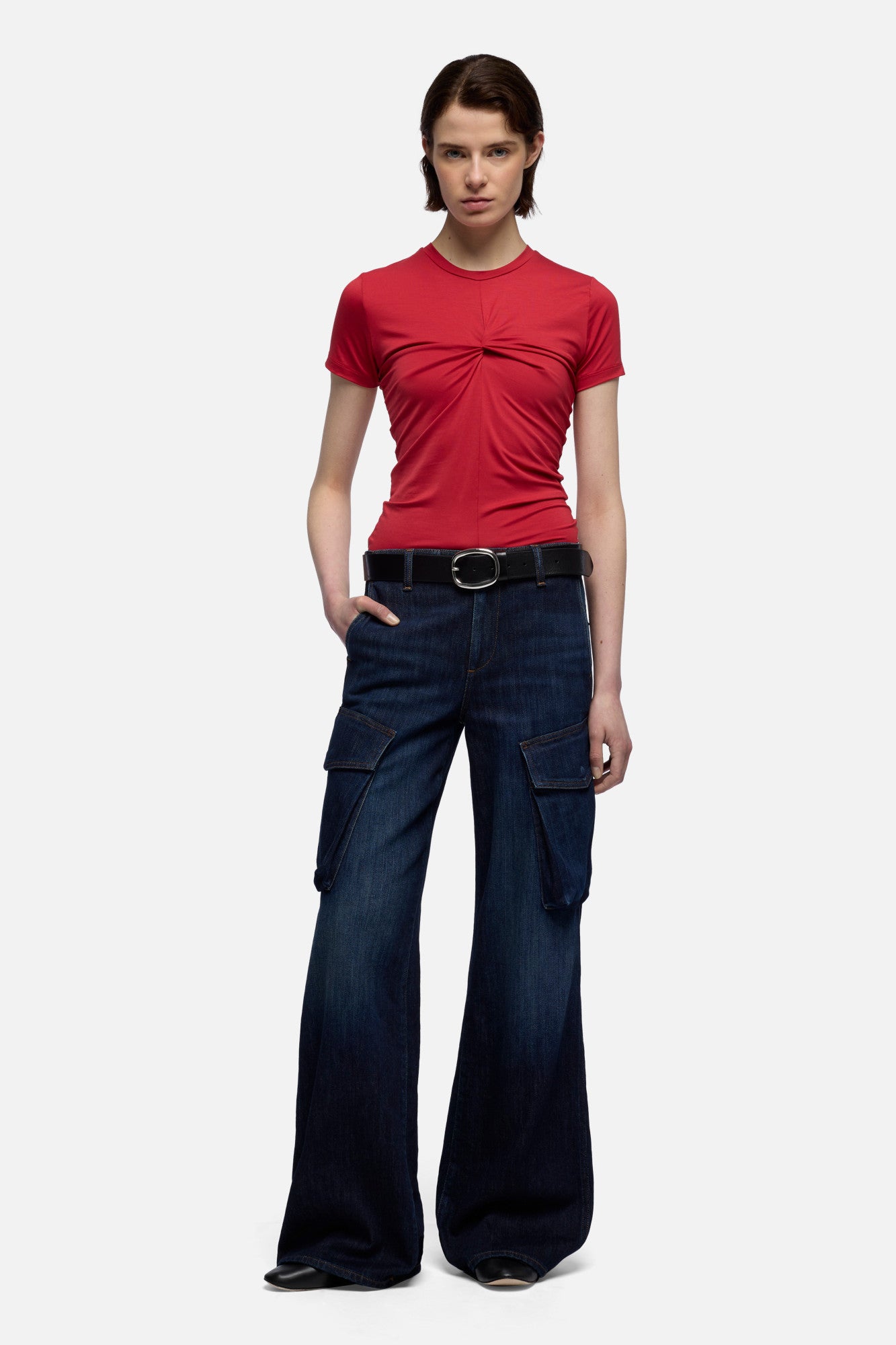 7-for-all-mankind-twisted-tee-lyocell-shirt-firey-red image 2