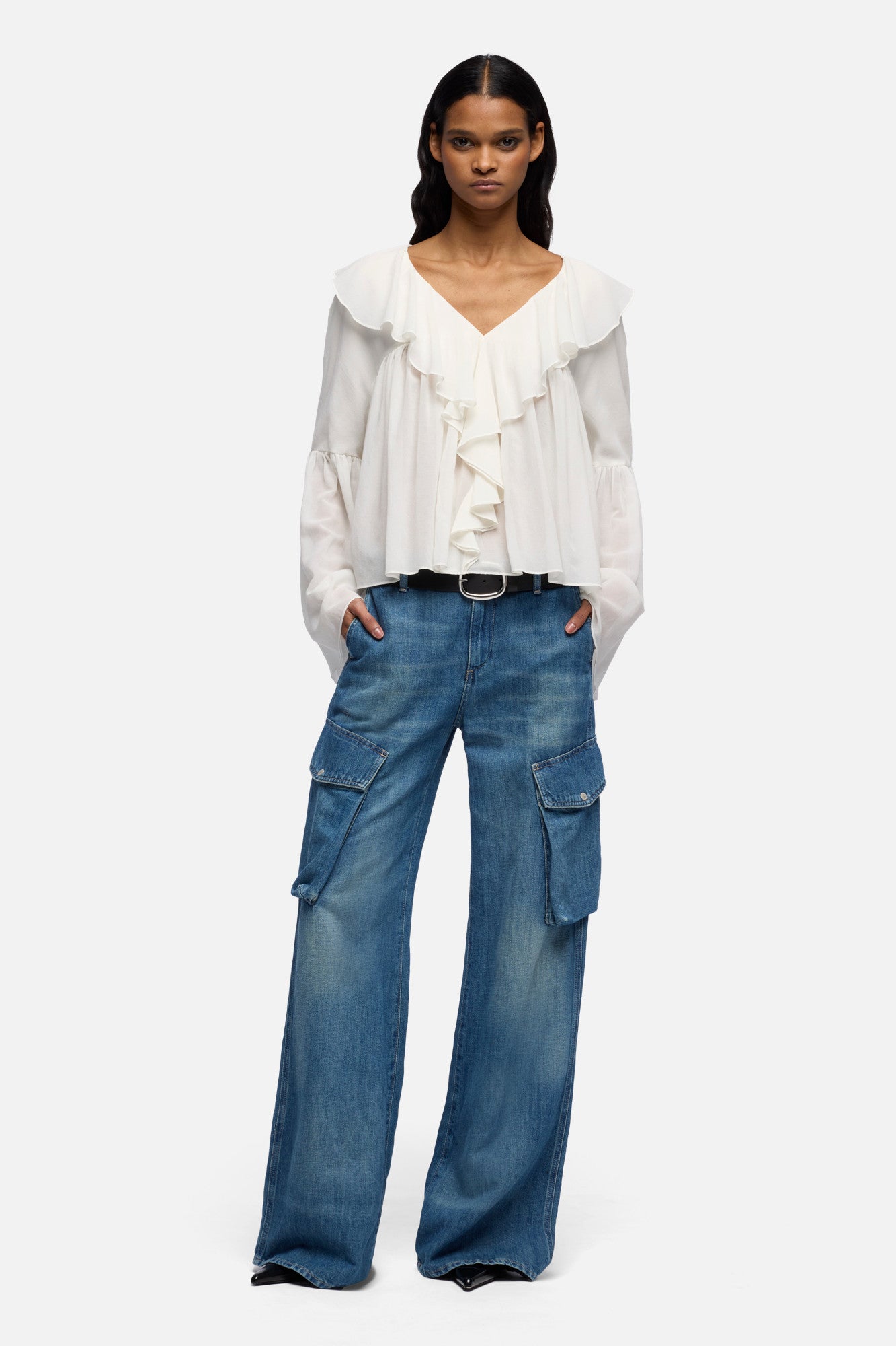 7-for-all-mankind-cargo-lotta-jeans-wide-leg-indigo-linen-ocean-mist image 2
