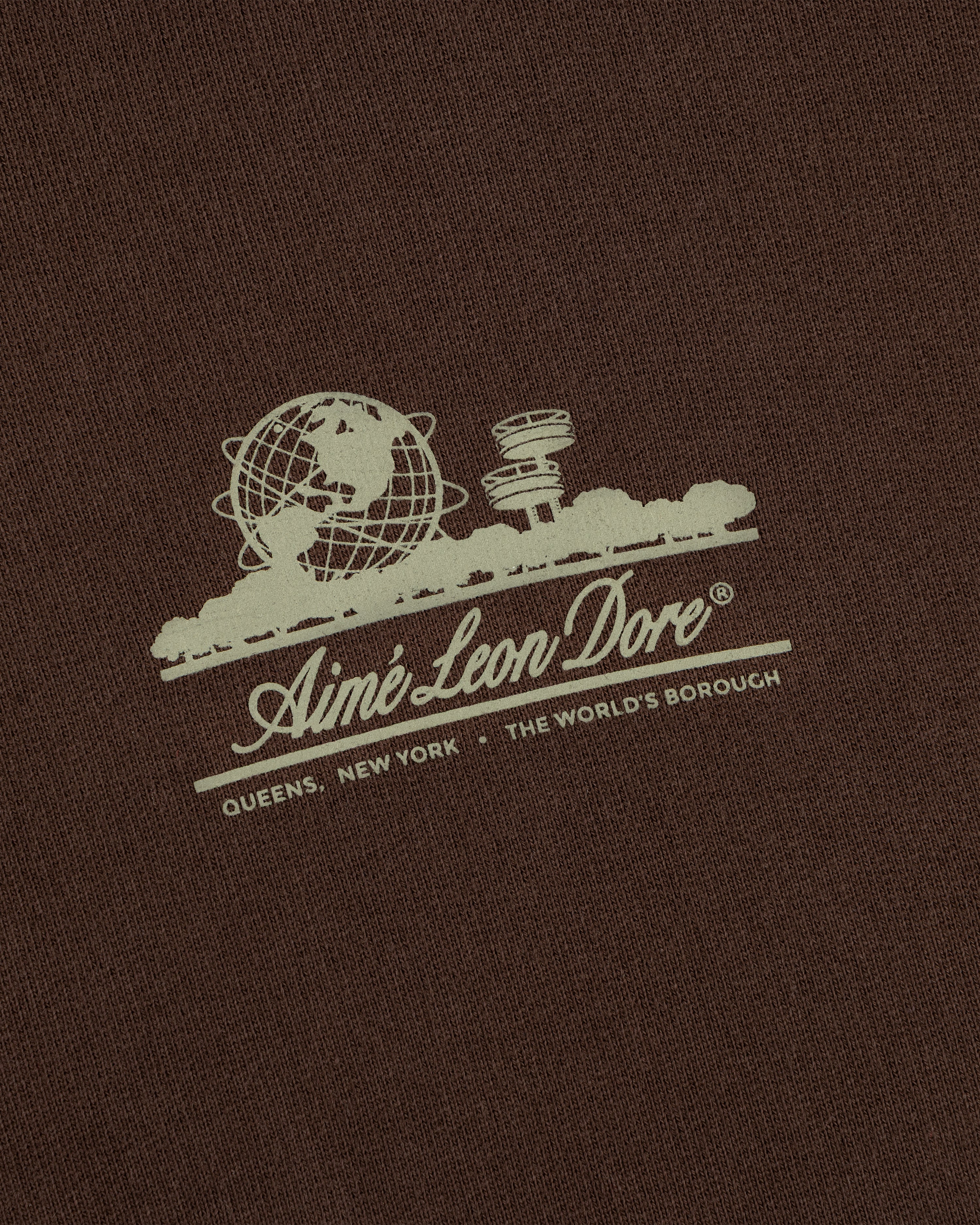 aim-leon-dore-unisphere-waffle-lined-full-zip-hoodie-braun image 4
