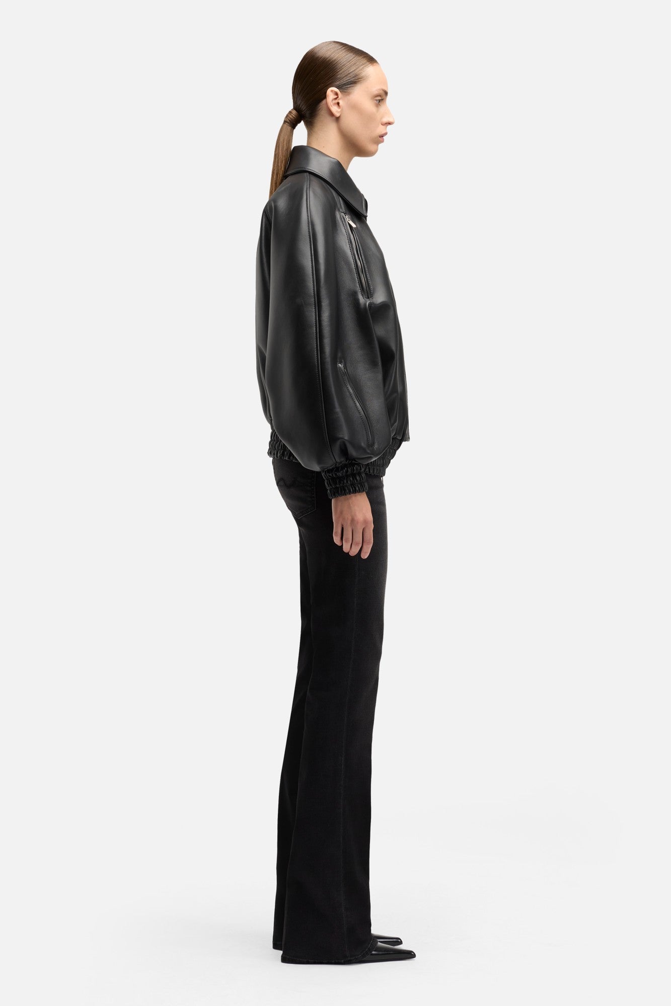 7-for-all-mankind-leather-bomber-jacke-damen-schwarz-echtleder image 6