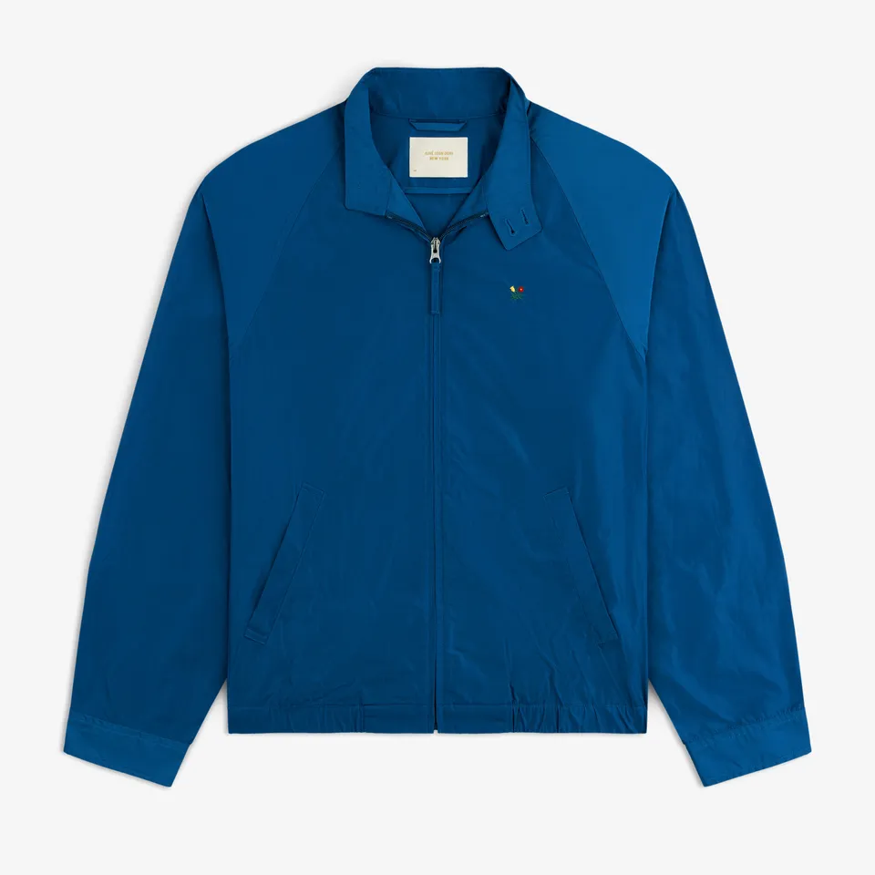 aim-leon-dore-crest-nylon-windbreaker-jacke-blau image 1