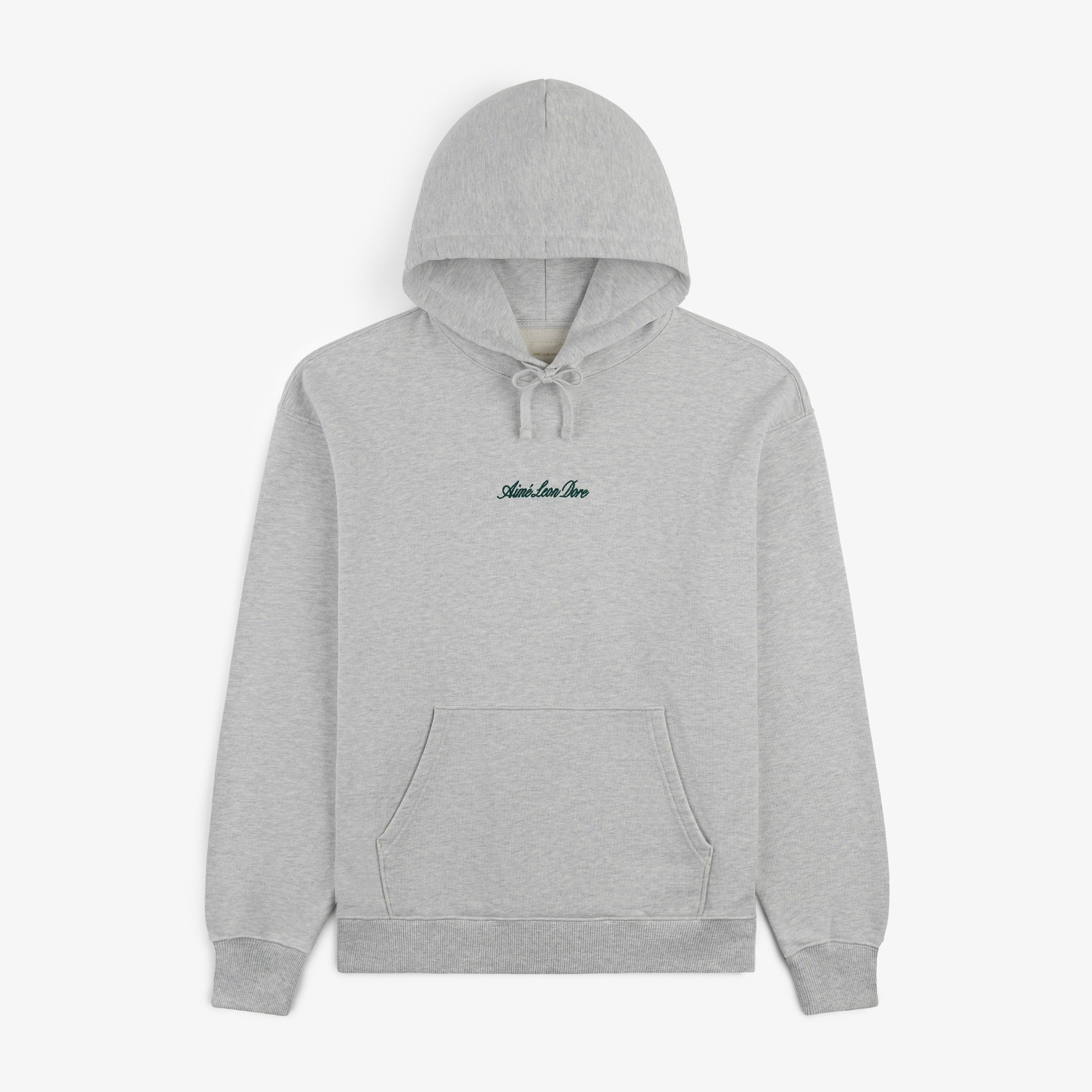 aim-leon-dore-embroidered-logo-hoodie-grauer-530-gsm-fleece-hoodie image 1