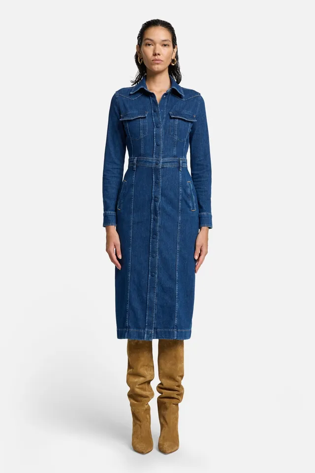 7-for-all-mankind-luxe-dress-cove-damen-midikleid image 1
