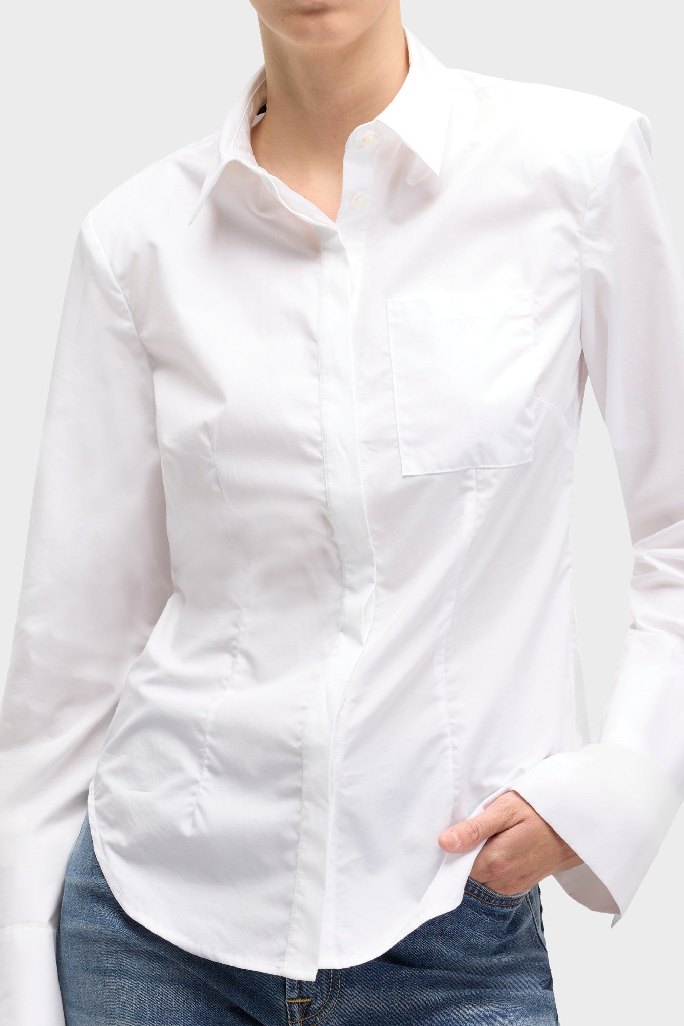 7-for-all-mankind-poplin-fitted-shirt-white-damen image 4