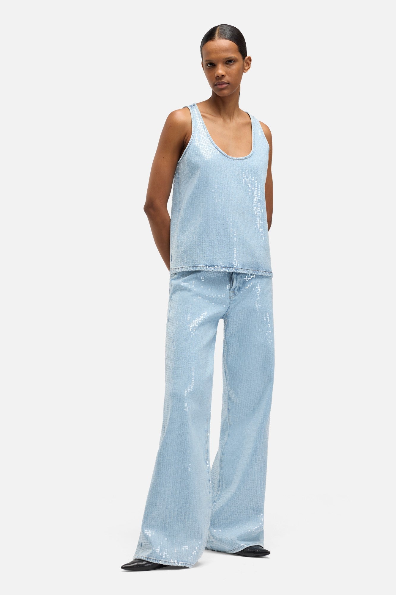 7-for-all-mankind-mankind-long-tank-damen-top-shimmer-pailletten image 2