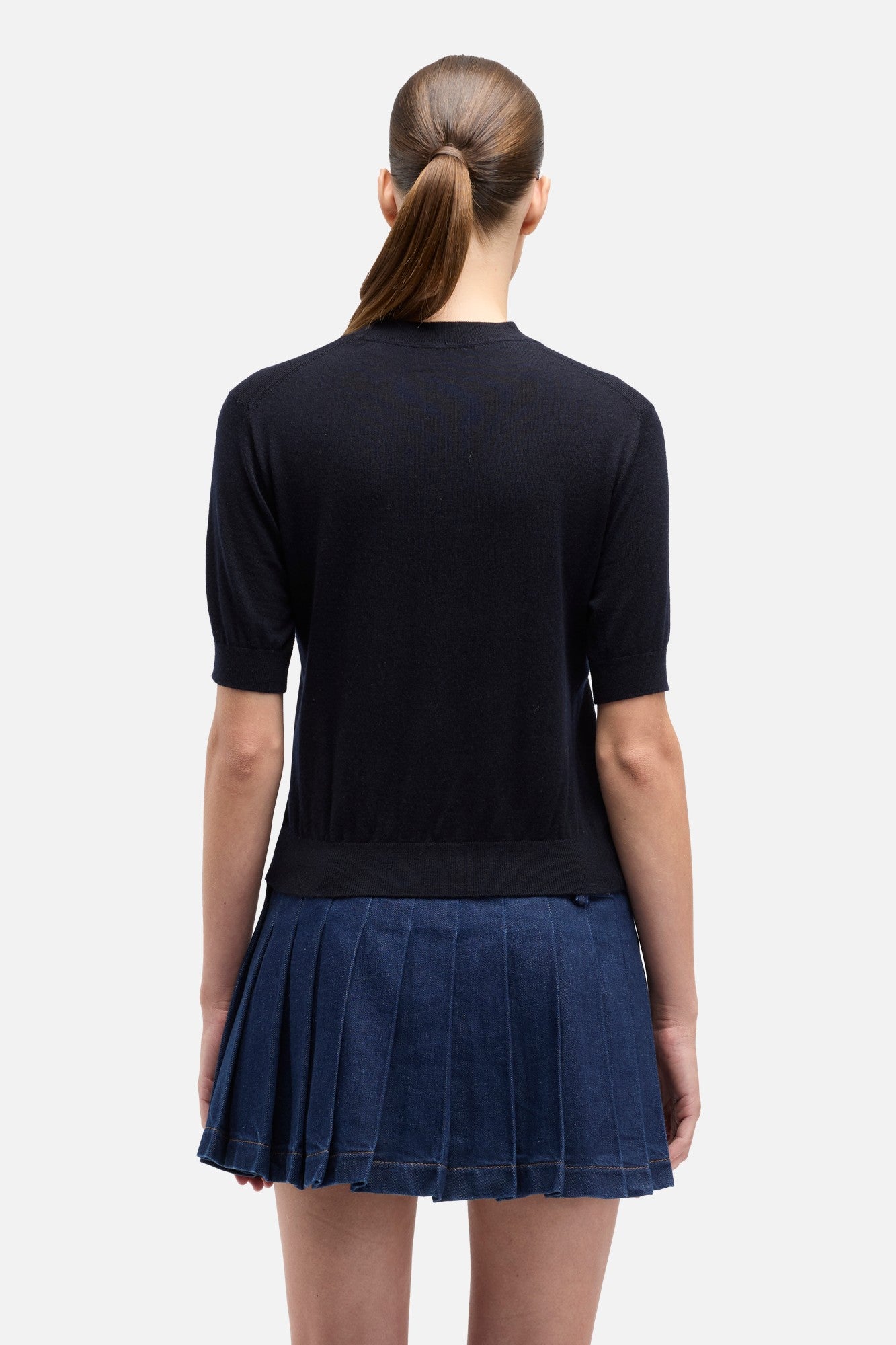 7-for-all-mankind-damen-wollpullover-kurzarm-schwarz image 5