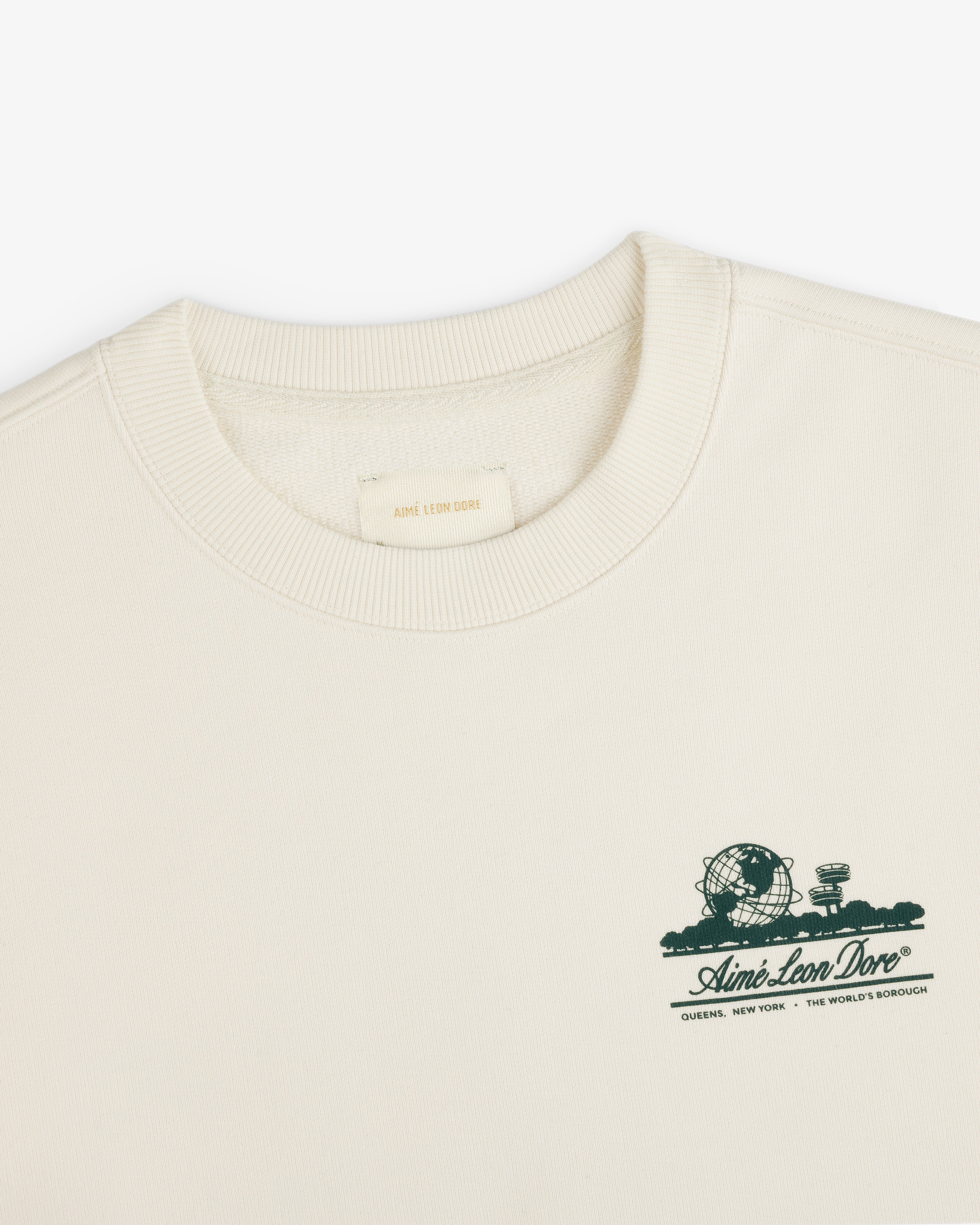 aim-leon-dore-unisphere-crewneck-sweatshirt-cream image 4